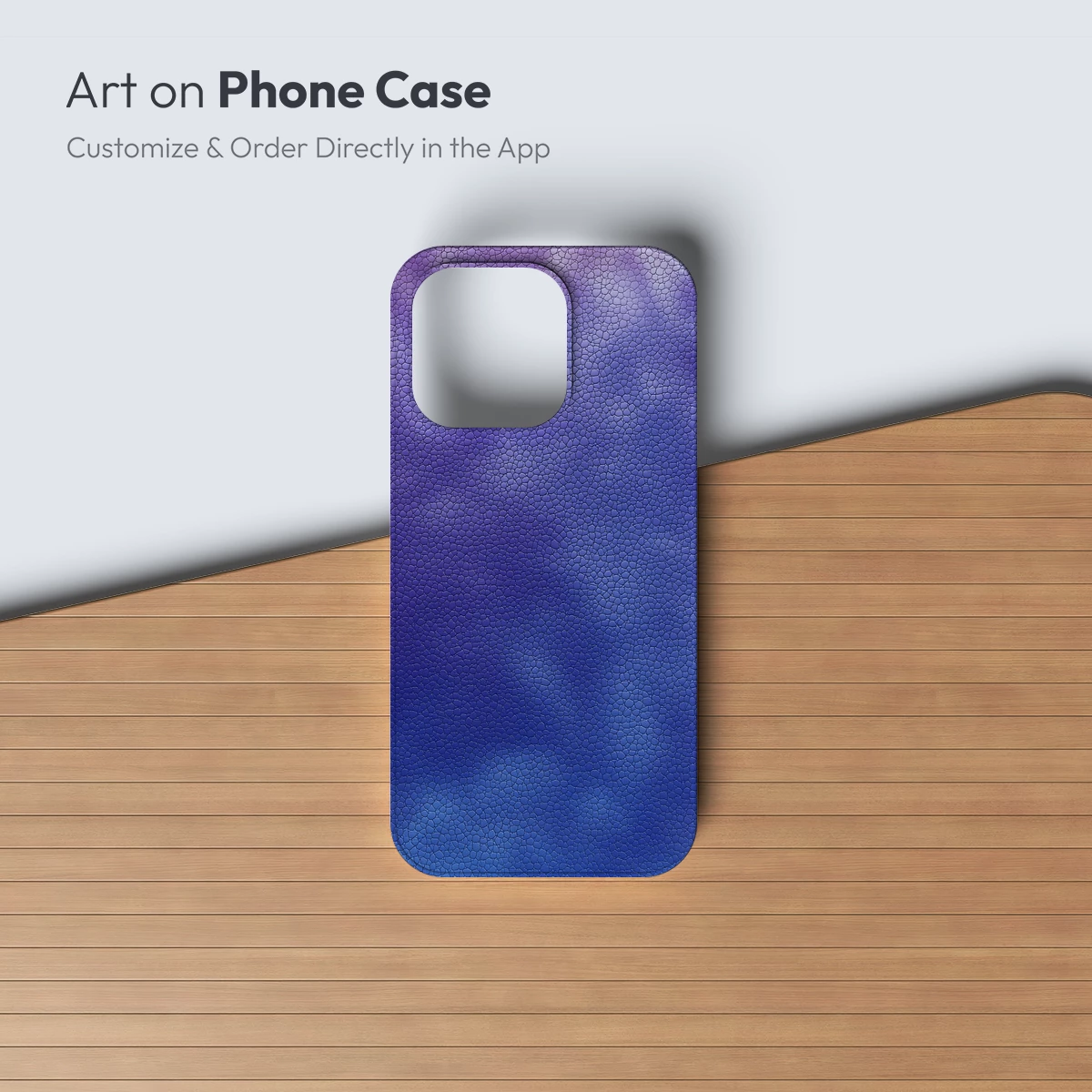 Blue Mosaic Dream: Textured Gradient Art - Image 3