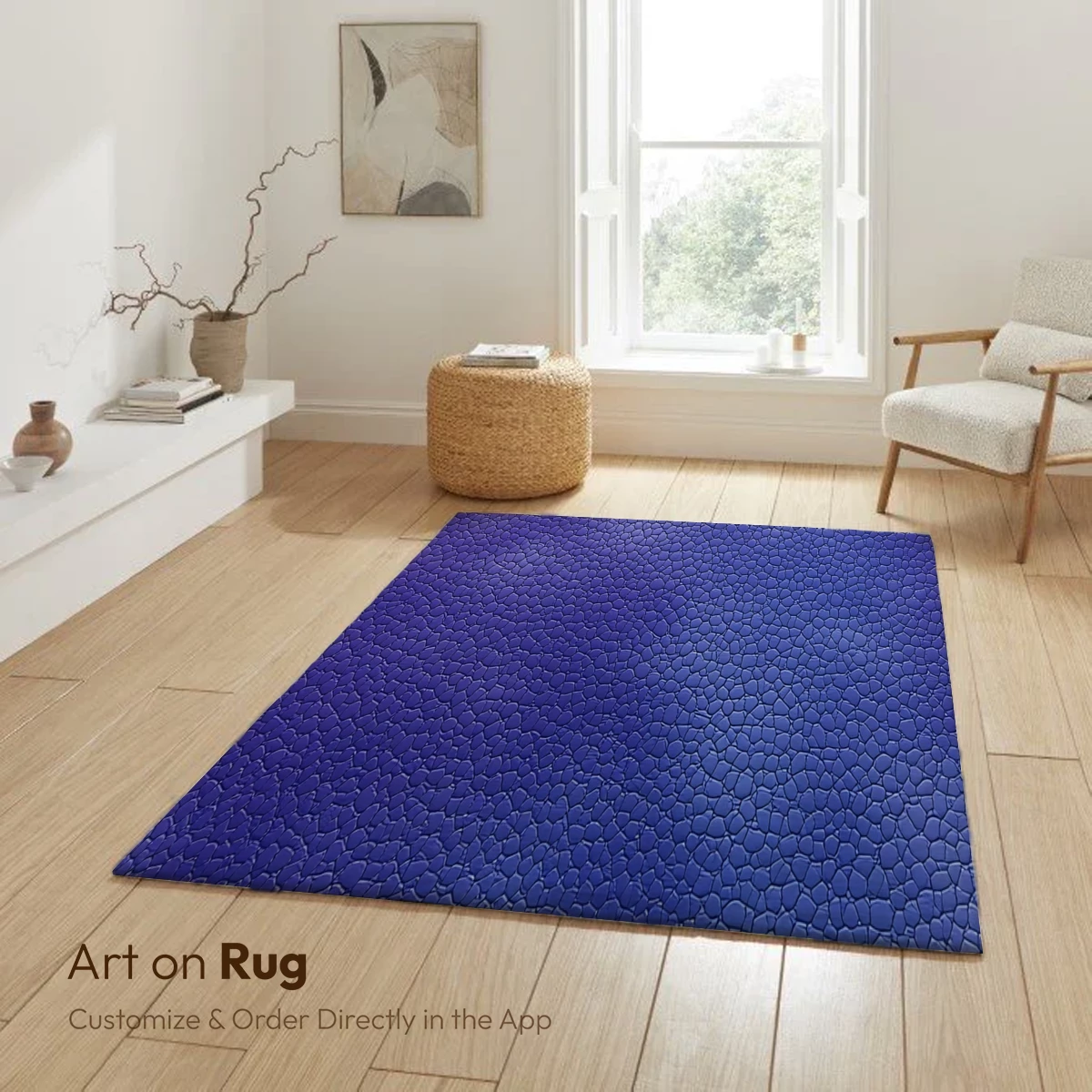 Blue Mosaic Dream: Textured Gradient Art - Image 6