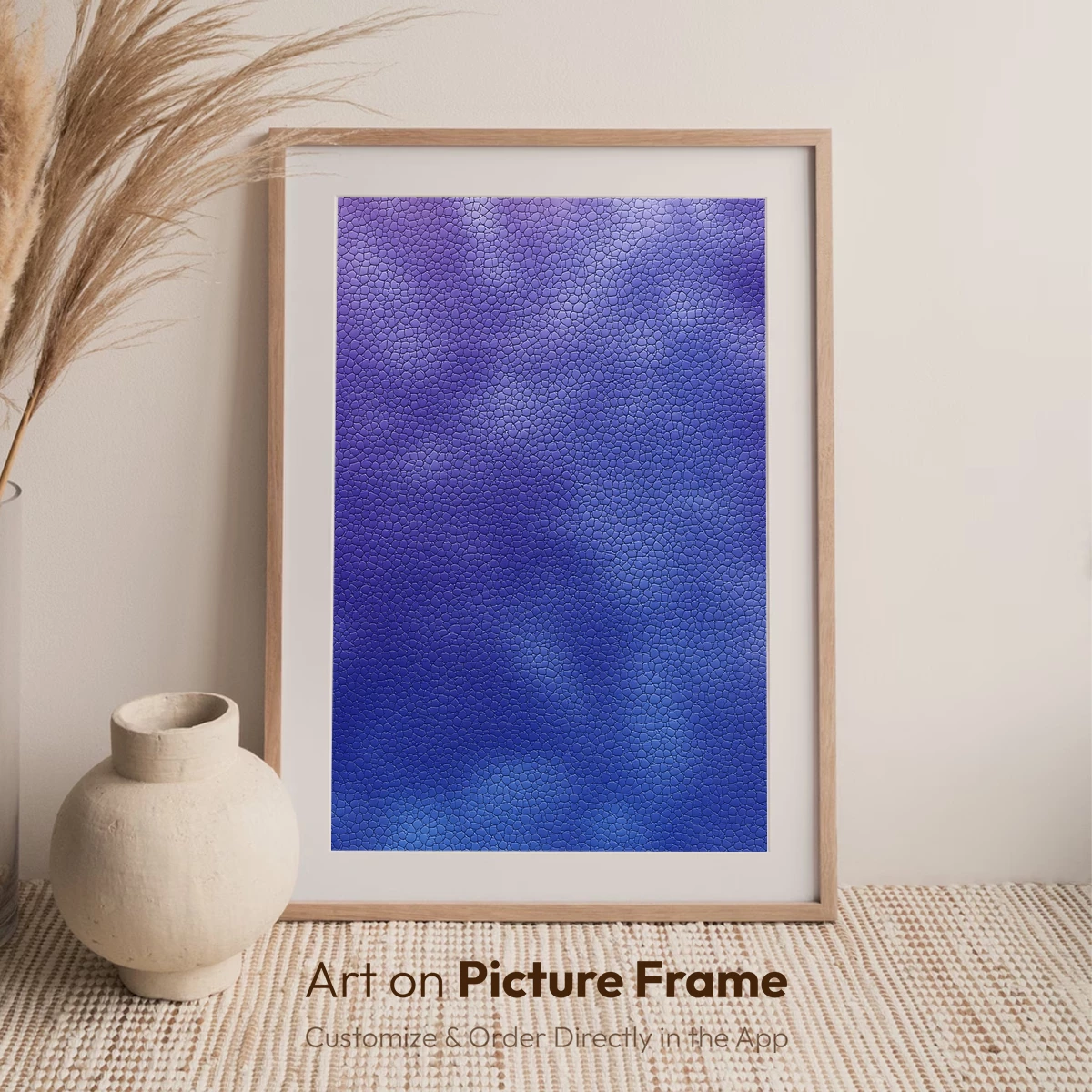 Blue Mosaic Dream: Textured Gradient Art - Image 7