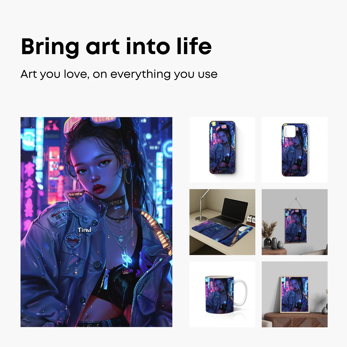 Neon Cyberpunk Muse: Futuristic Urban Fantasy - Image 2