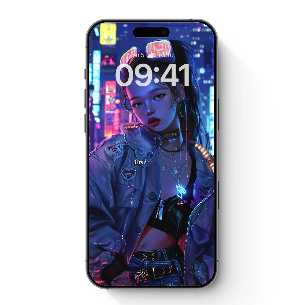 Neon Cyberpunk Muse: Futuristic Urban Fantasy
