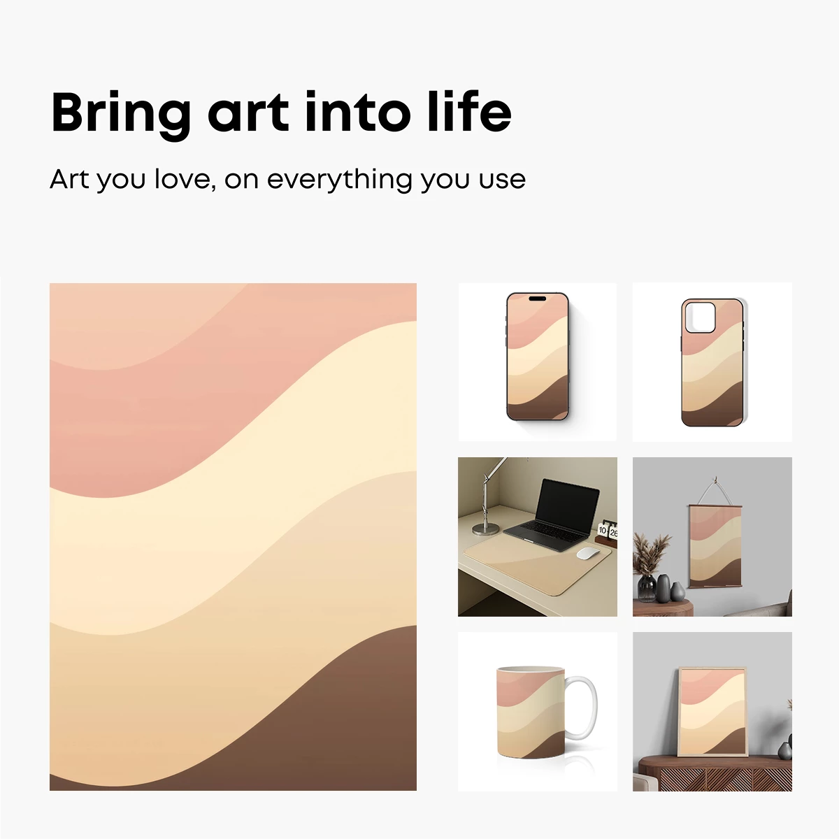 Desert Dunes in Pastel Harmony - Image 2