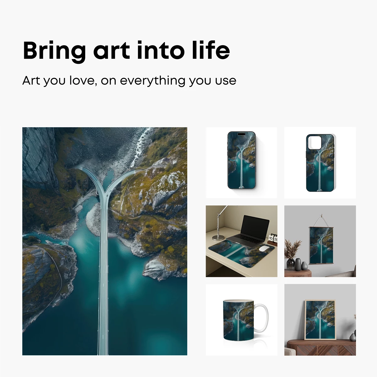 Ethereal Bridge Over Turquoise Abyss