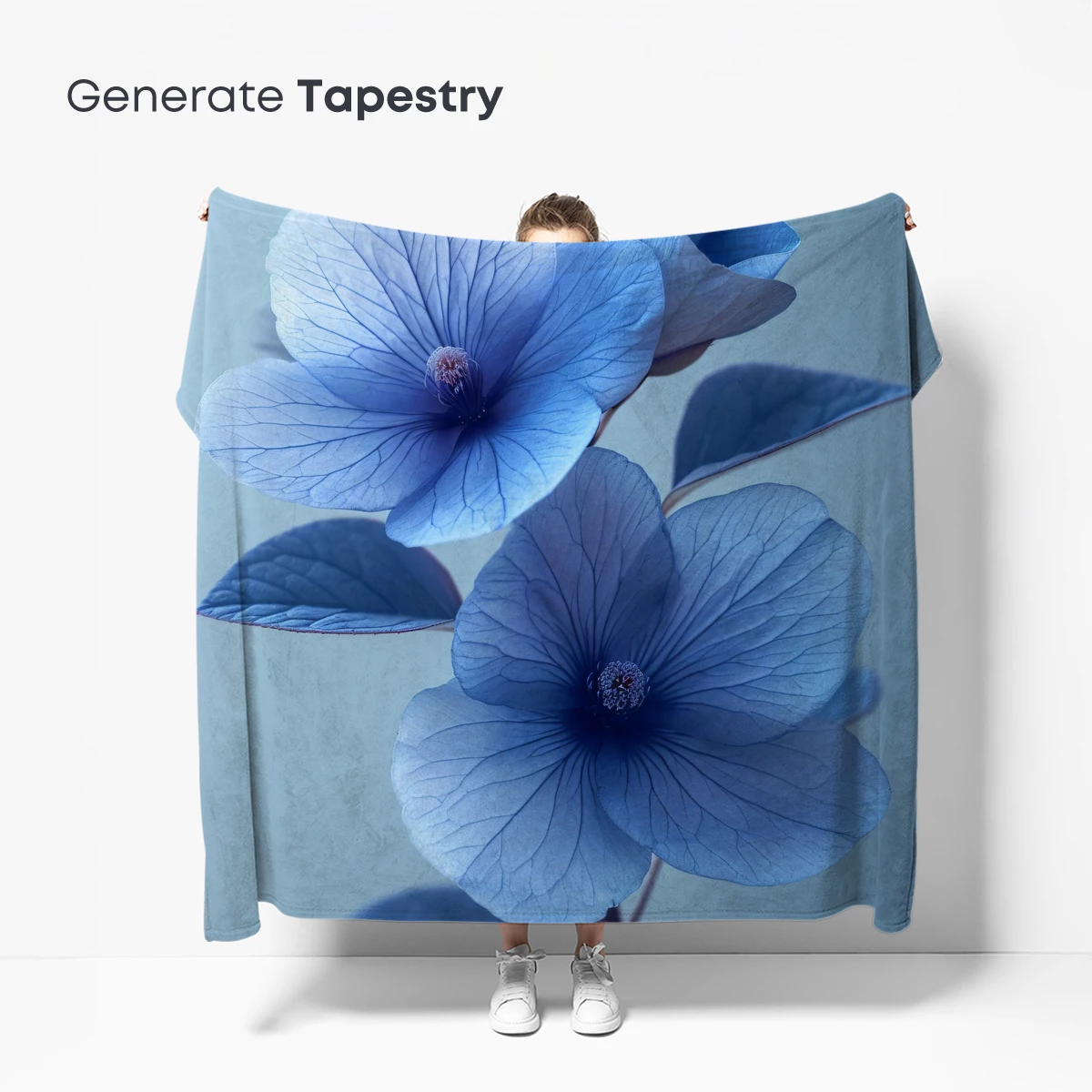 Ethereal Blue Blossoms: A Symphony of Petals - Image 5