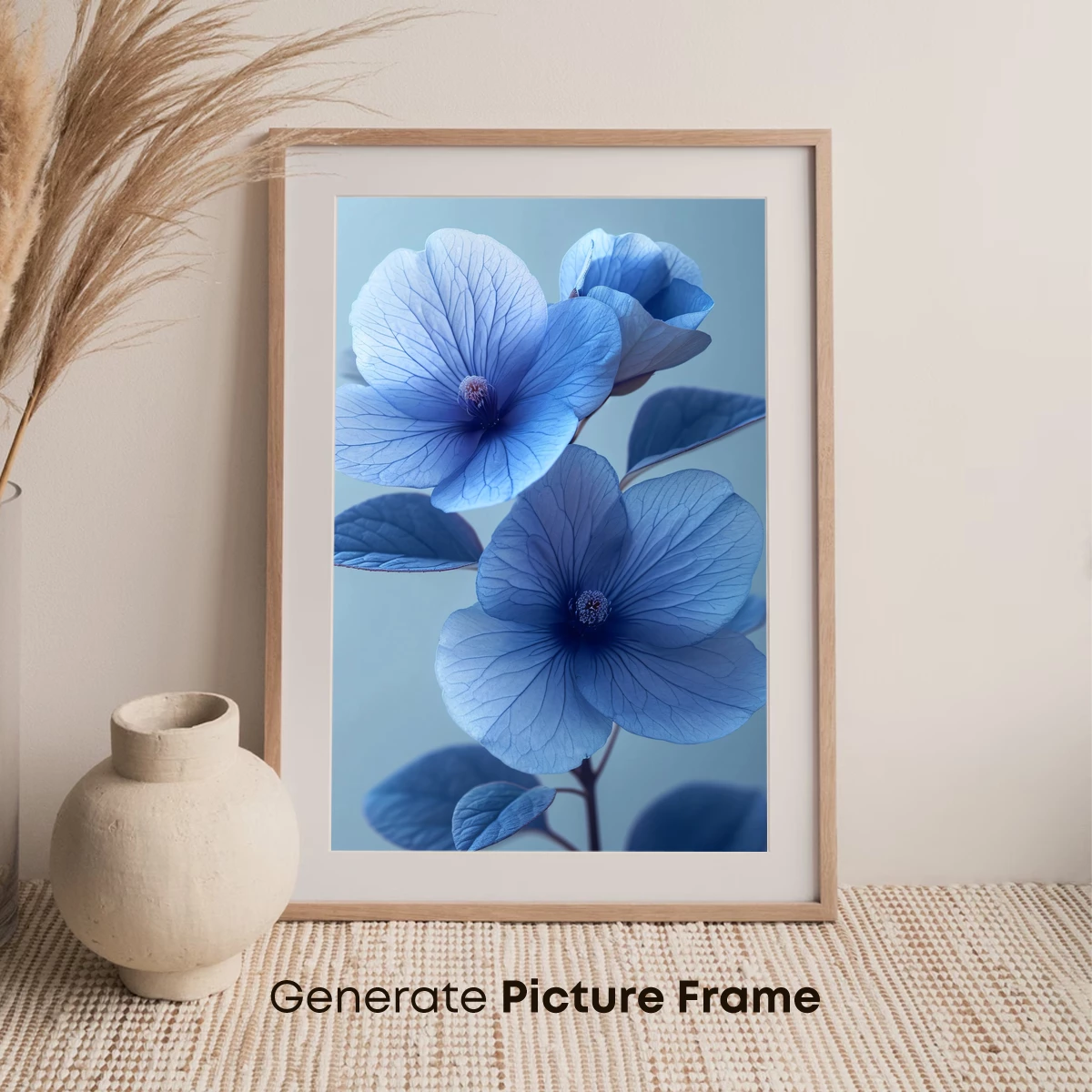 Ethereal Blue Blossoms: A Symphony of Petals - Image 7