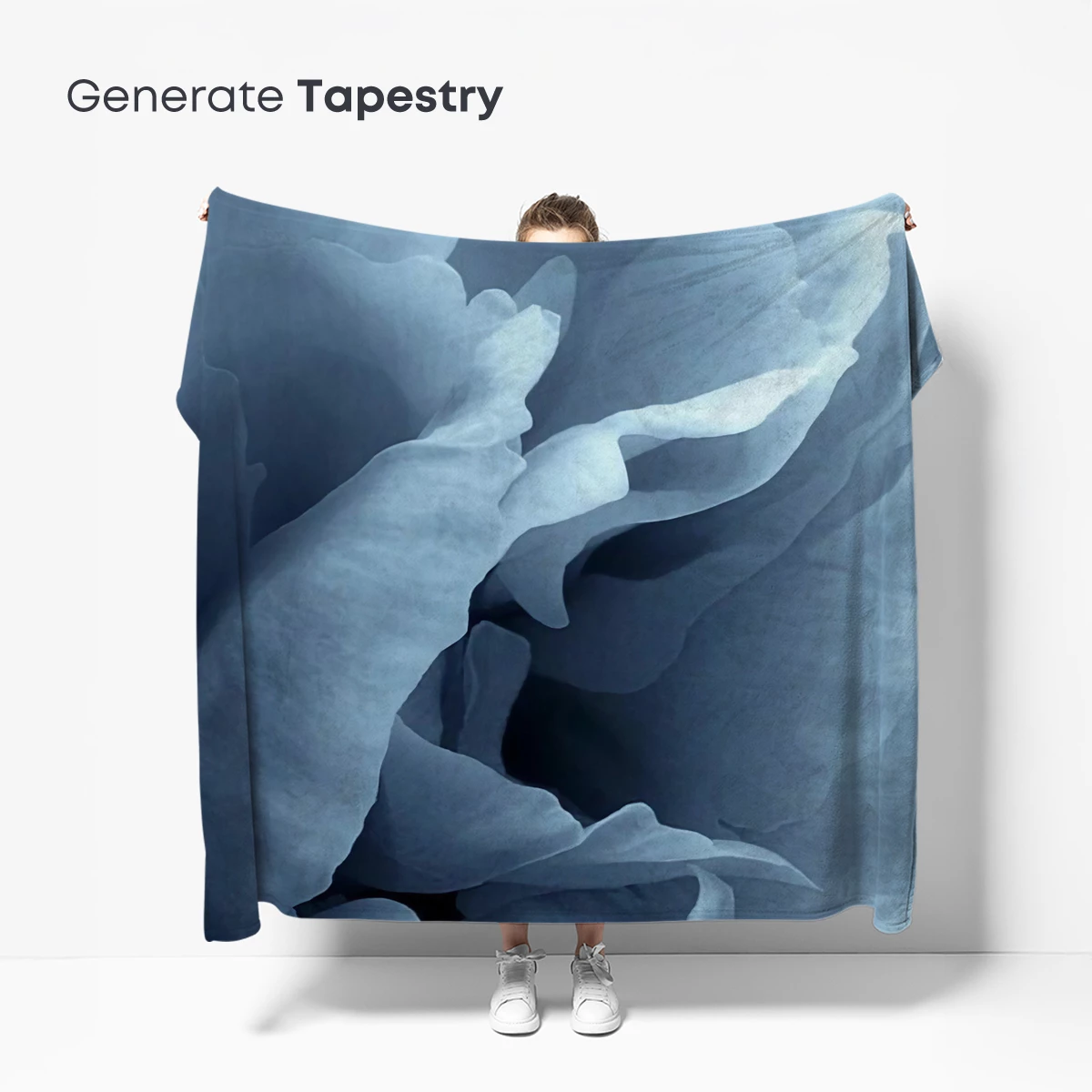 Ethereal Blue Petals: A Whisper of Silk - Image 5