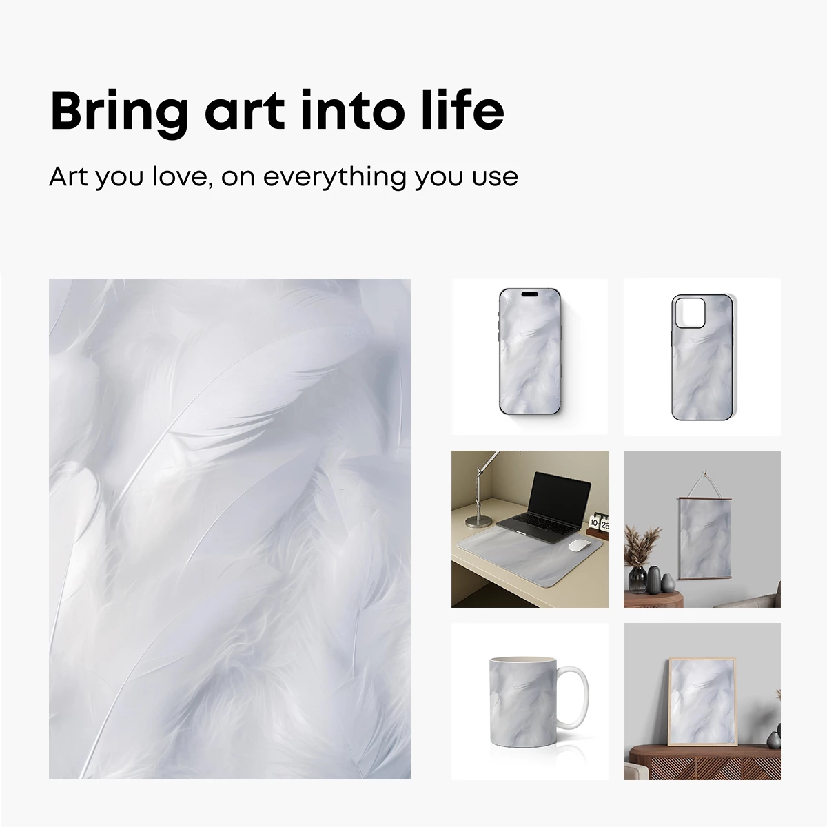 Ethereal White Feathers: Softness Unveiled - Image 2