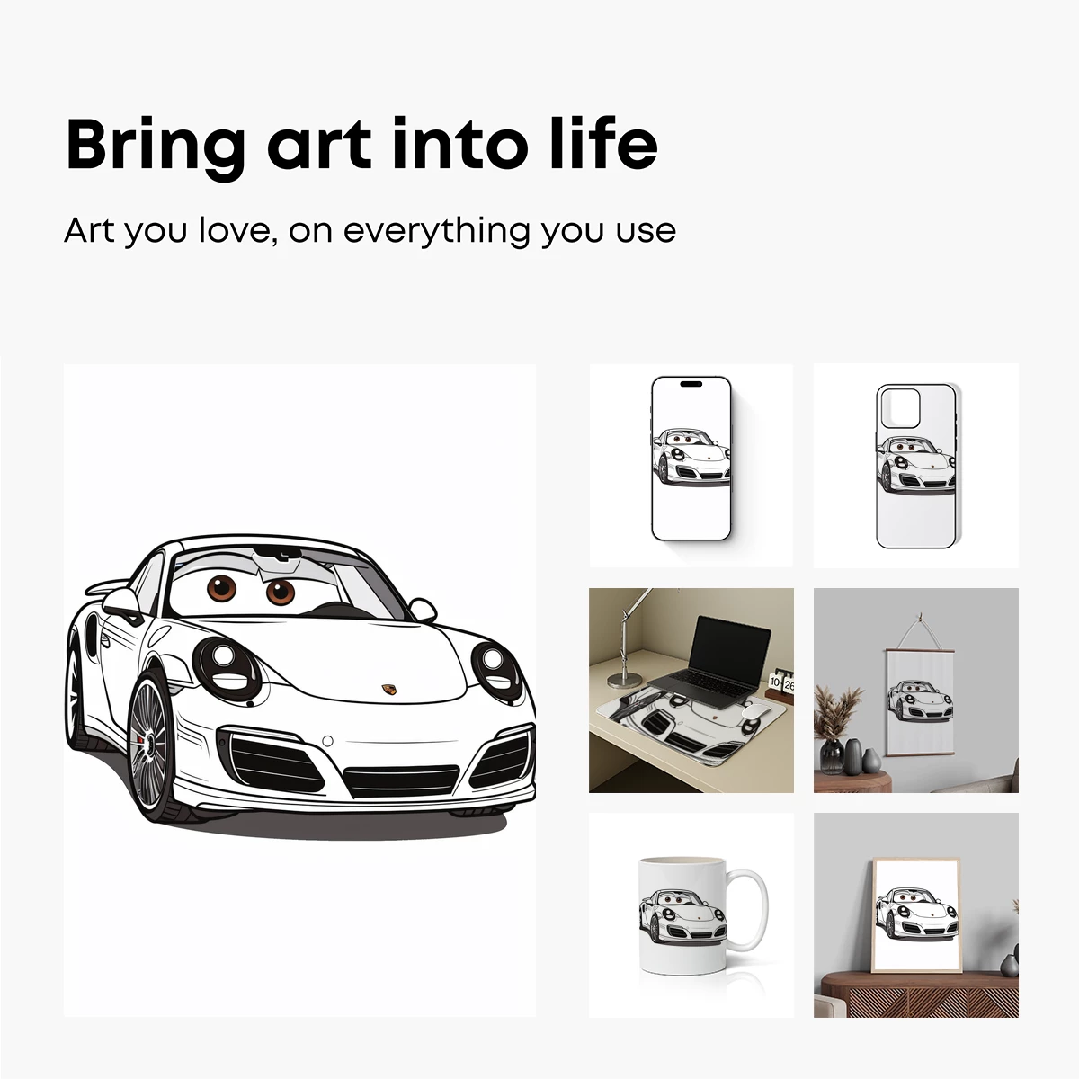 Cartoon Porsche: Speed with Personality - Image 2