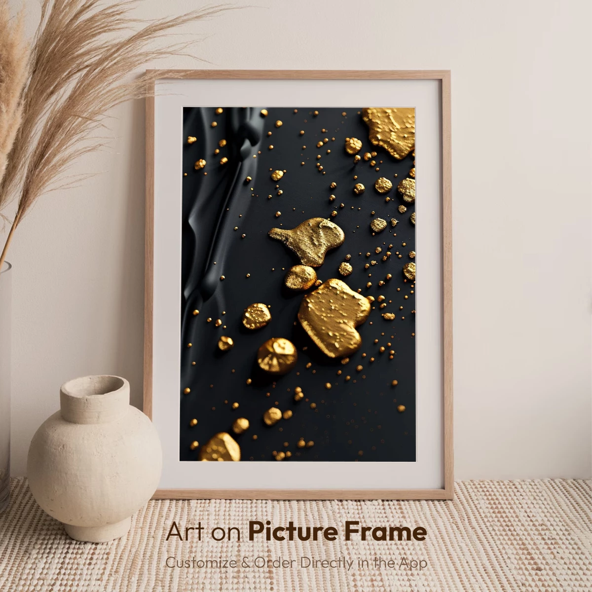 Golden Flecks on Midnight Canvas - Image 7