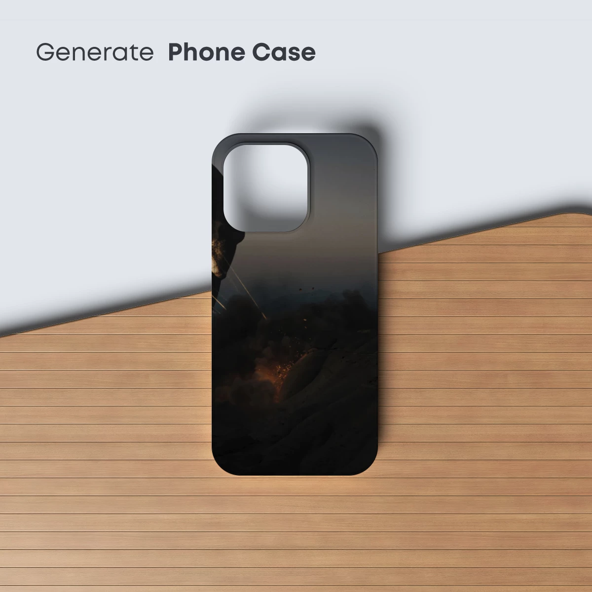 Ethereal Desert Dream: Floating Face in Flames - Image 3