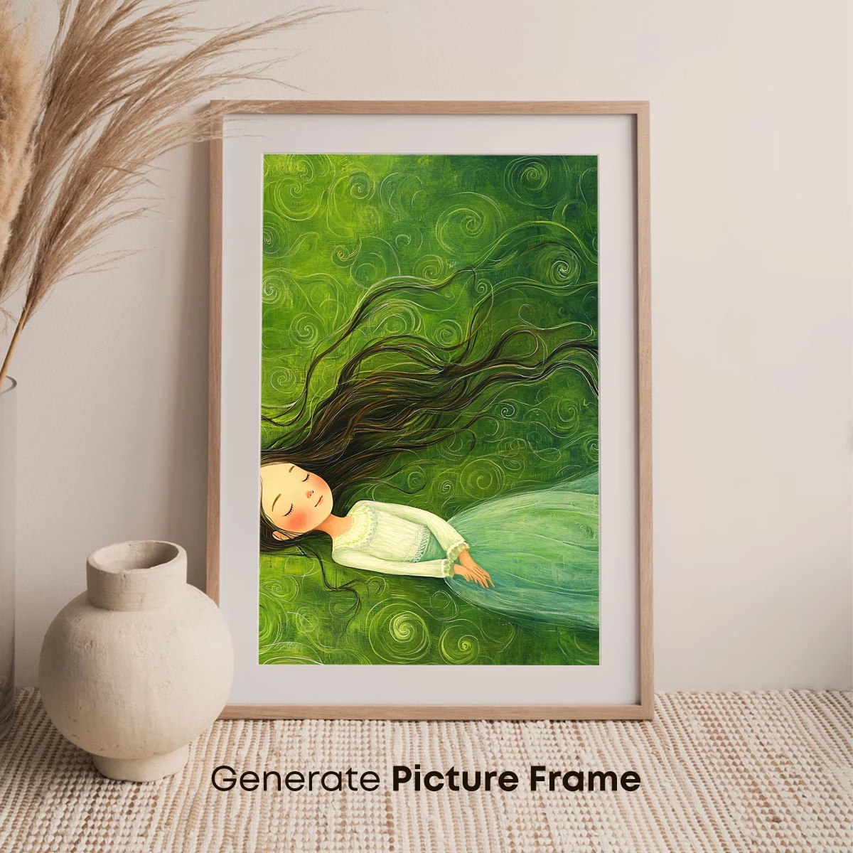 Dreaming in Verdant Whirls: A Surreal Slumber - Image 7