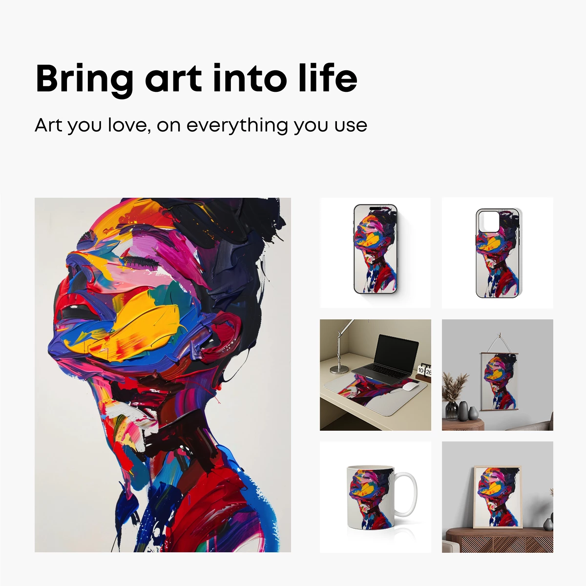 Vibrant Abstract Portrait: Colorful Expressionism - Image 2
