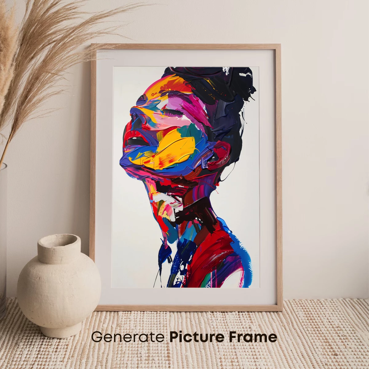Vibrant Abstract Portrait: Colorful Expressionism - Image 7