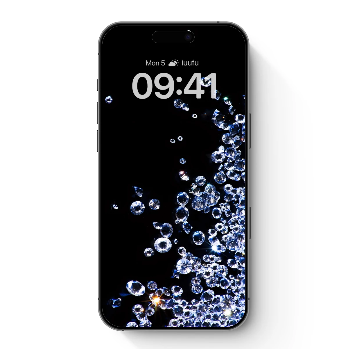 Diamond Cascade: Glittering Elegance in Darkness