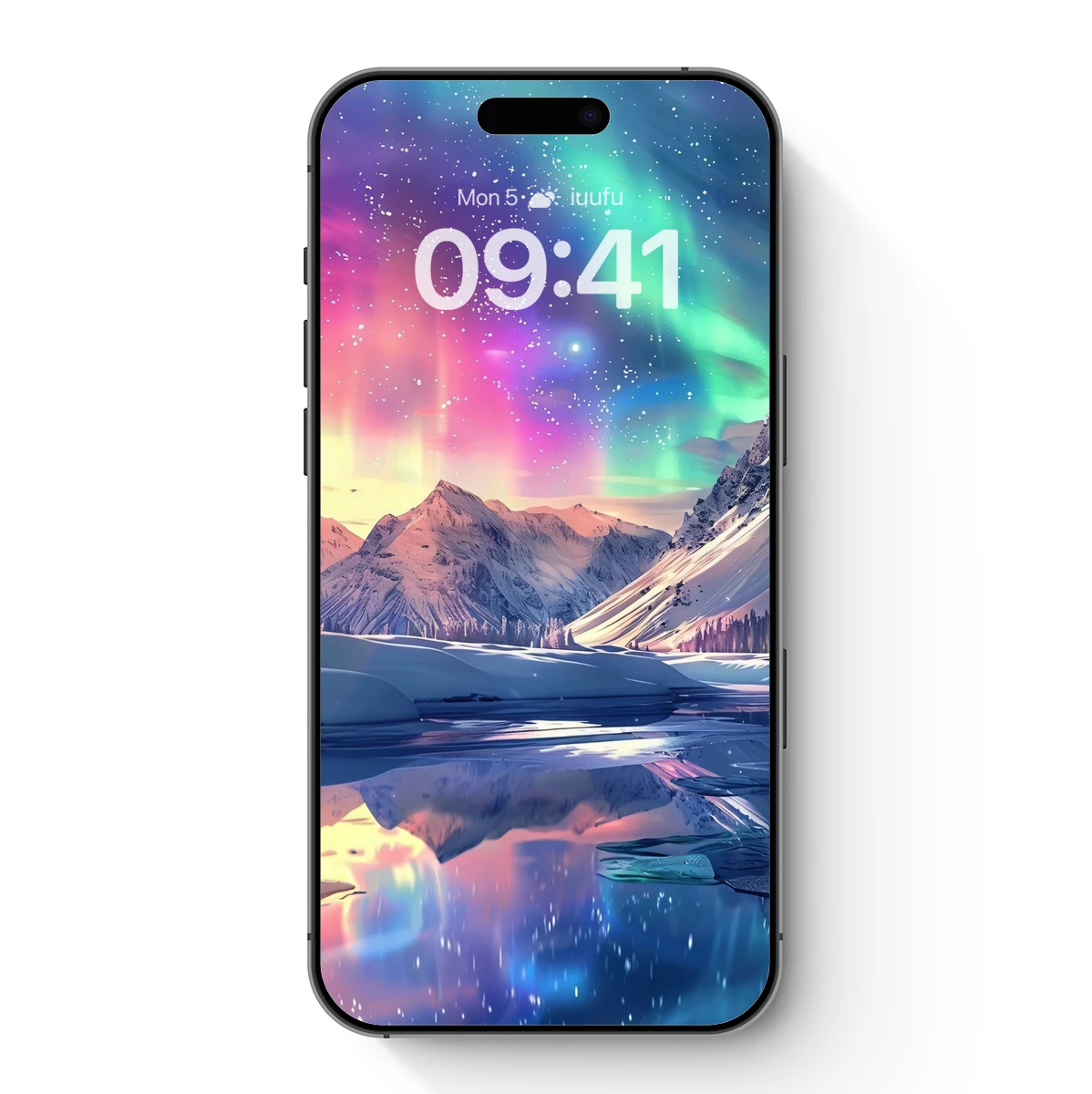 Aurora Over Snowy Peaks: A Winter Symphony