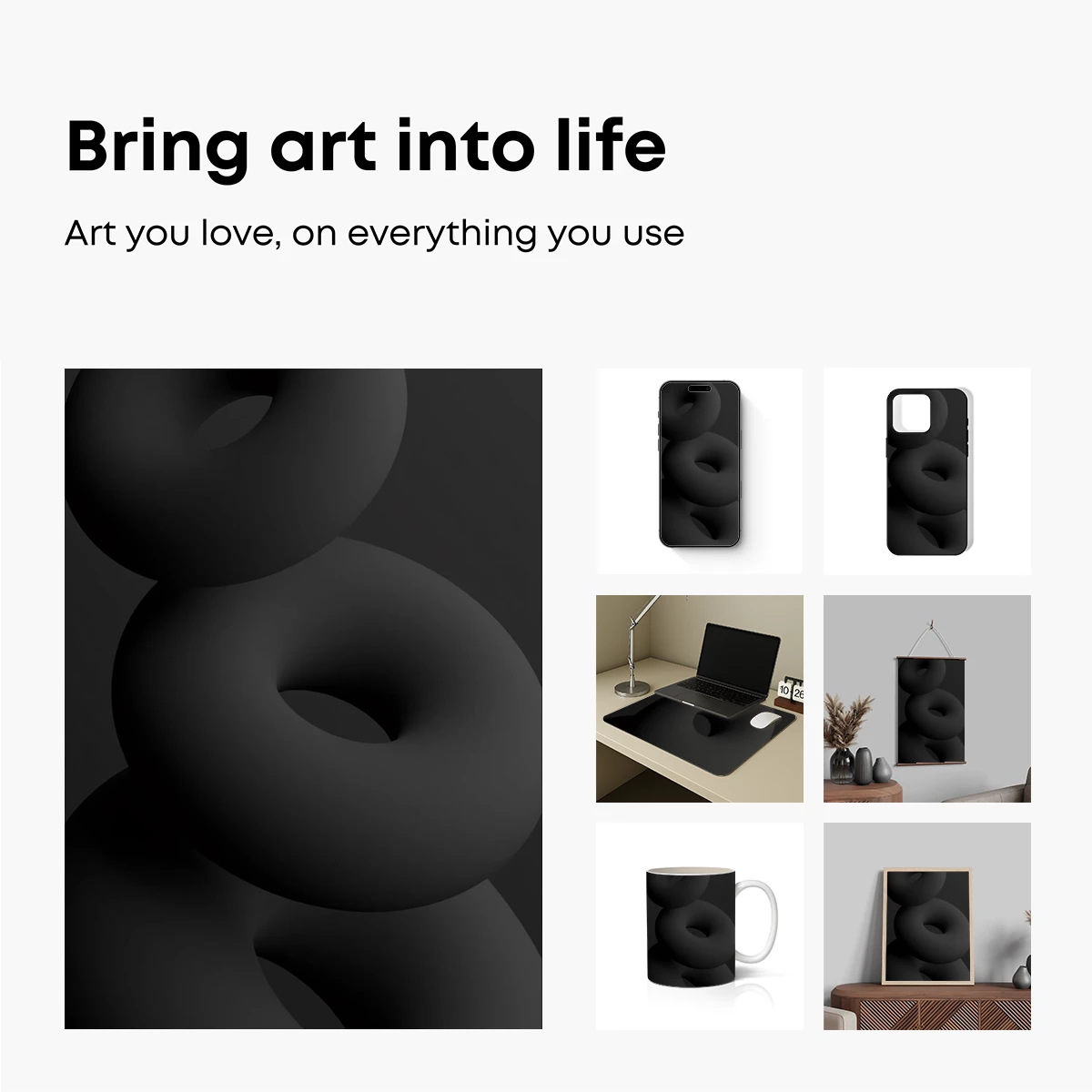 Ethereal Black Toroids: A Study in Shadow and Form - Image 2