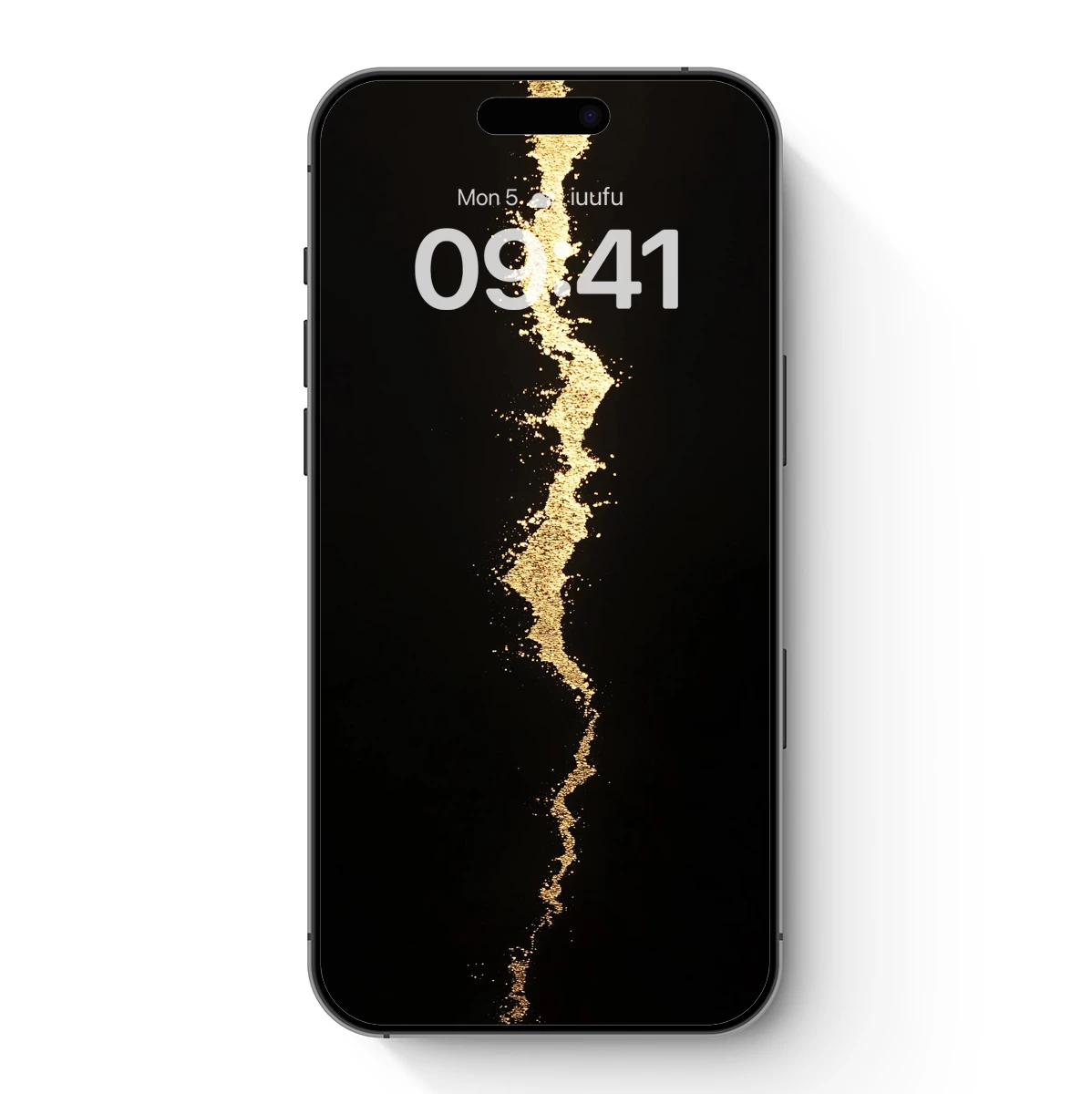 Golden Lightning Strike: Digital Abstract Art