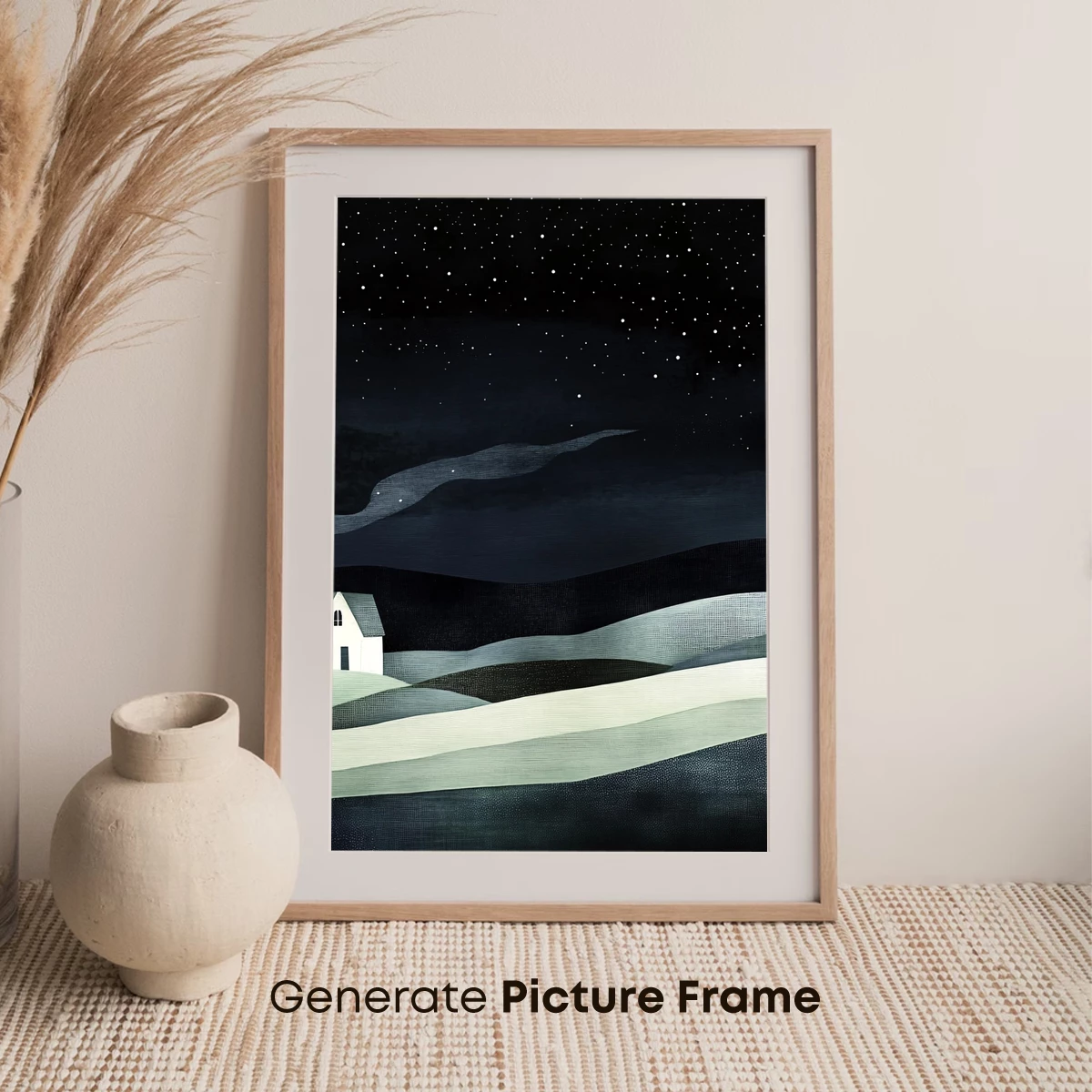 Solitary House Under Starlit Skies - Image 7