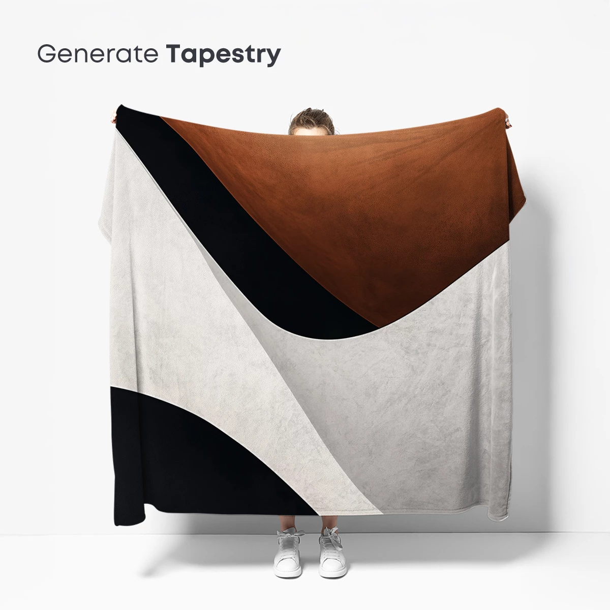 Abstract Flow: Copper, White, and Black Harmony - Image 5