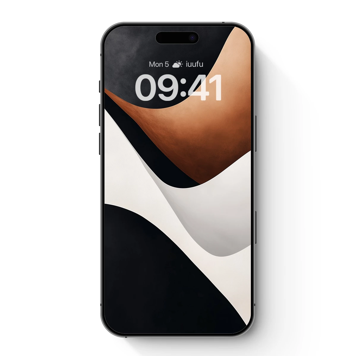 Abstract Flow: Copper, White, and Black Harmony