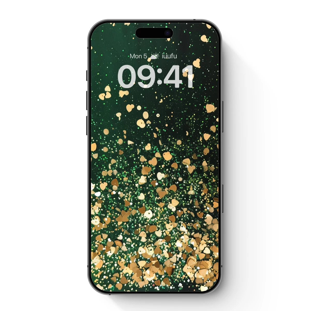 Golden Hearts in Emerald Night