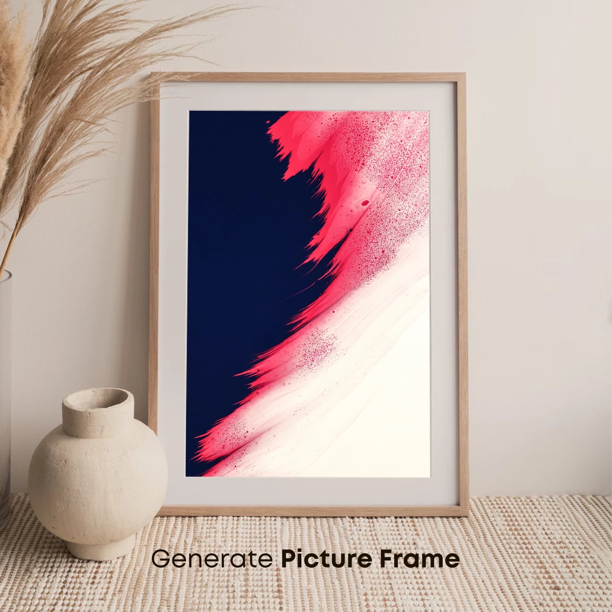 Crimson Tide: Abstract Brushstroke Elegance - Image 7