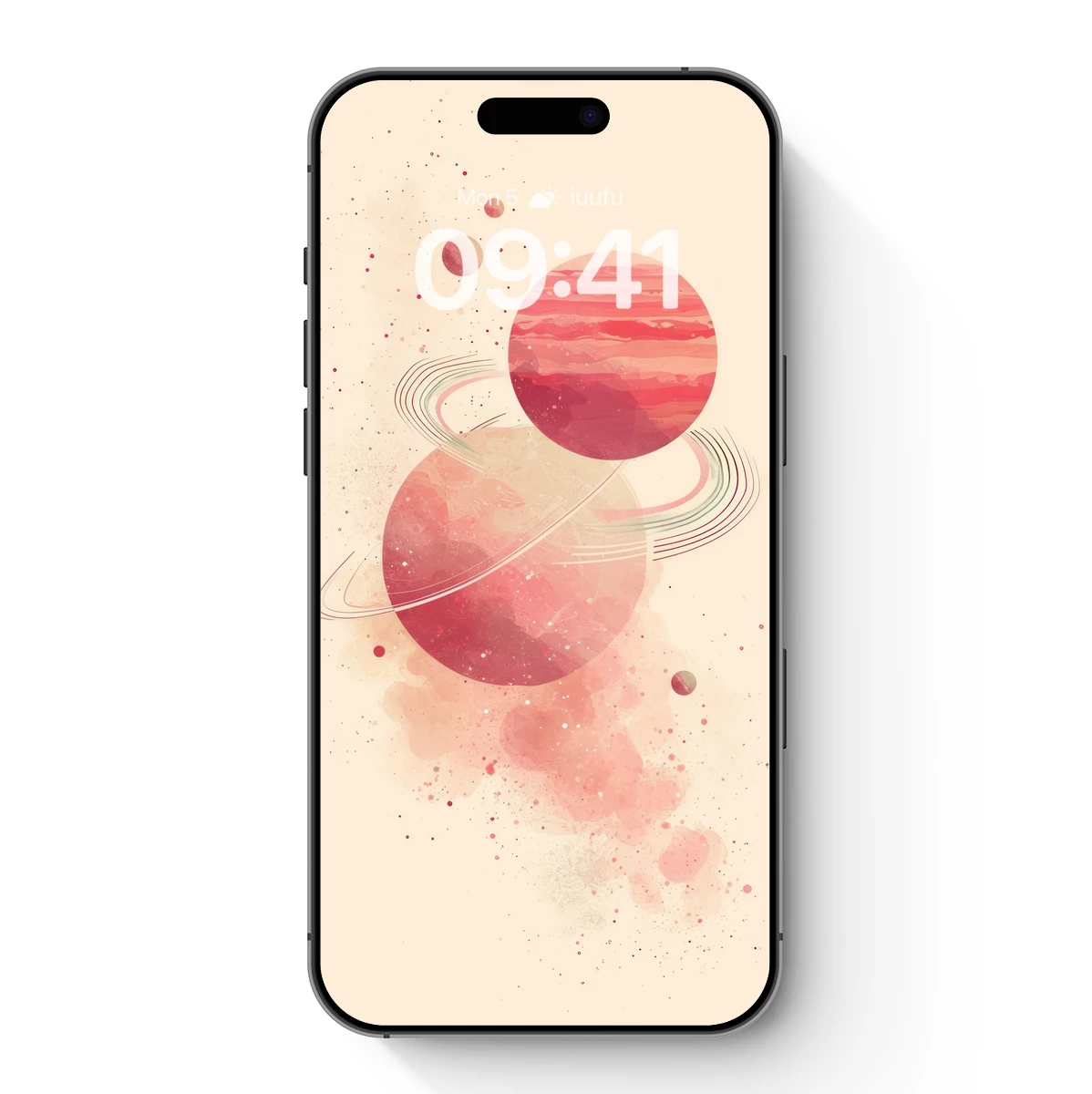 Cosmic Watercolor Planets: Abstract Space Art