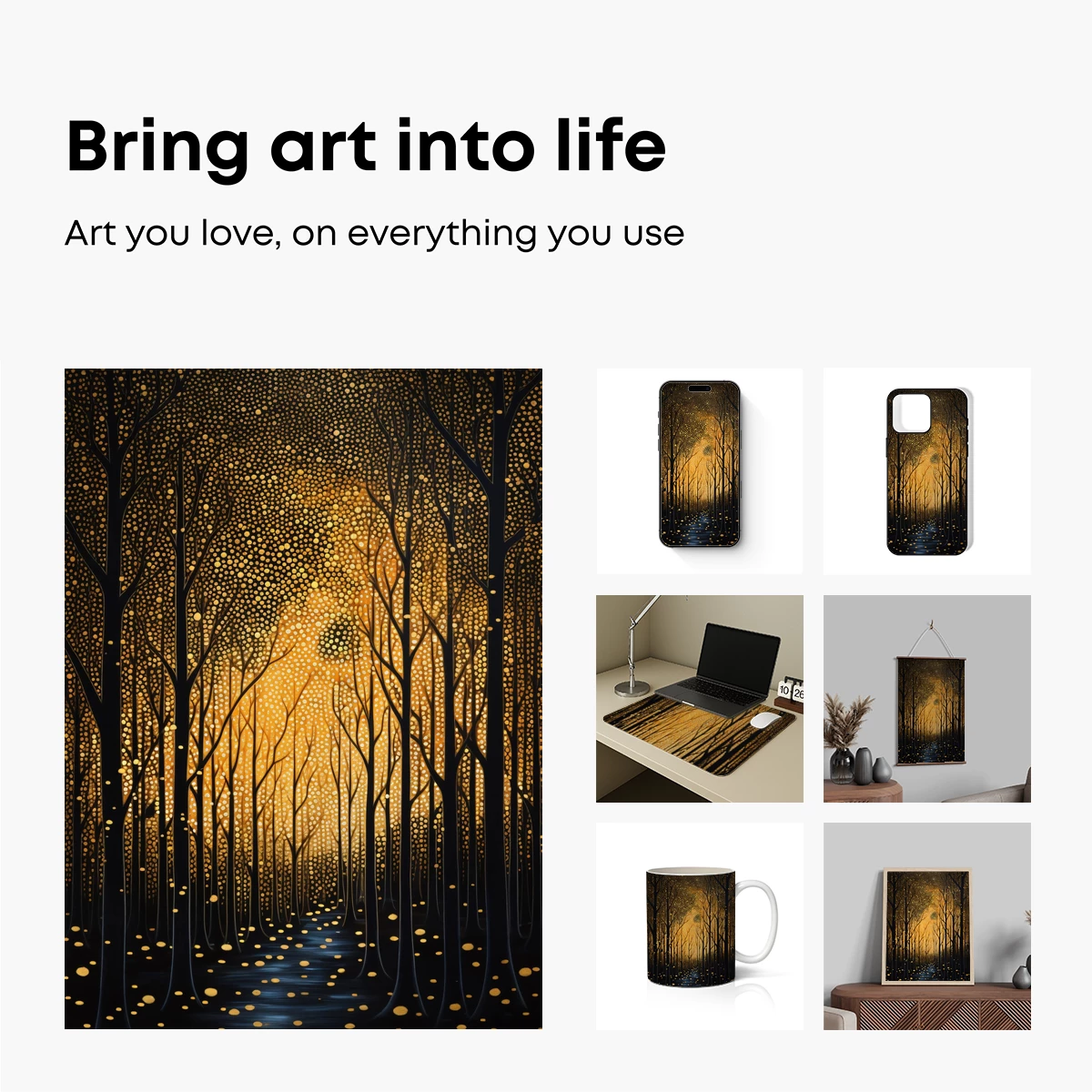 Golden Forest Whispers: A Luminous Pathway - Image 2