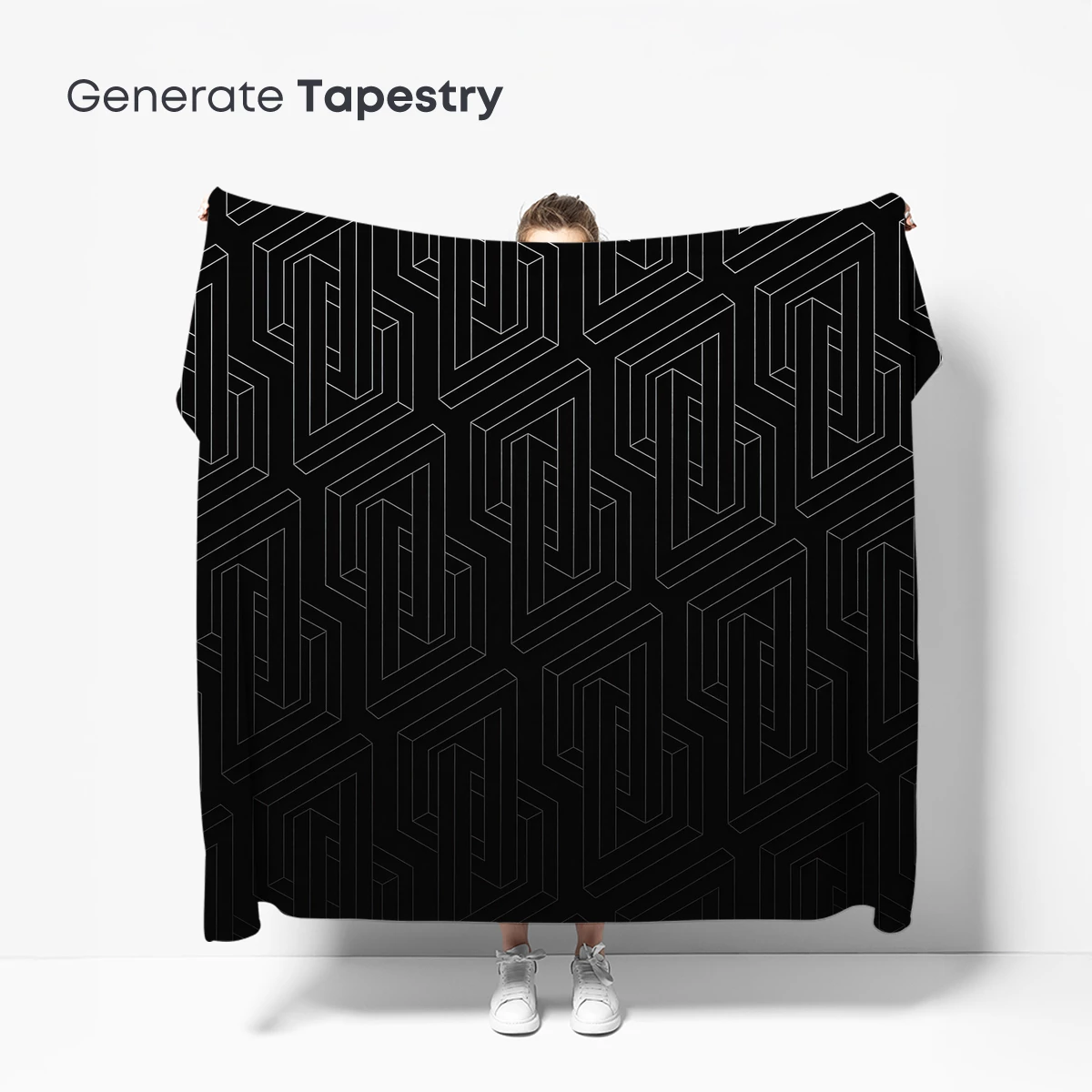 Geometric Illusion: White Lines on Black - Image 5