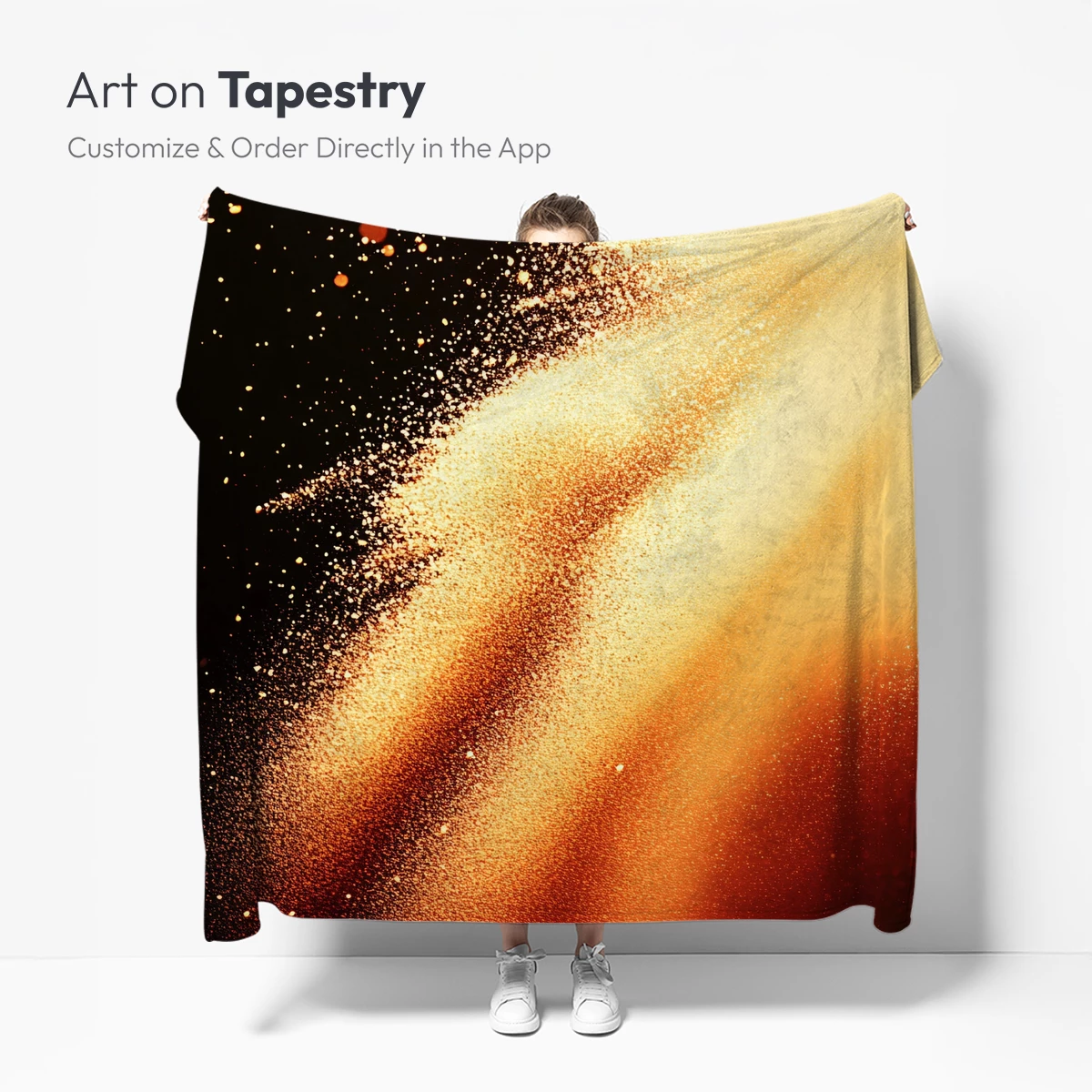 Golden Dust Symphony: Ethereal Particles in Motion - Image 5