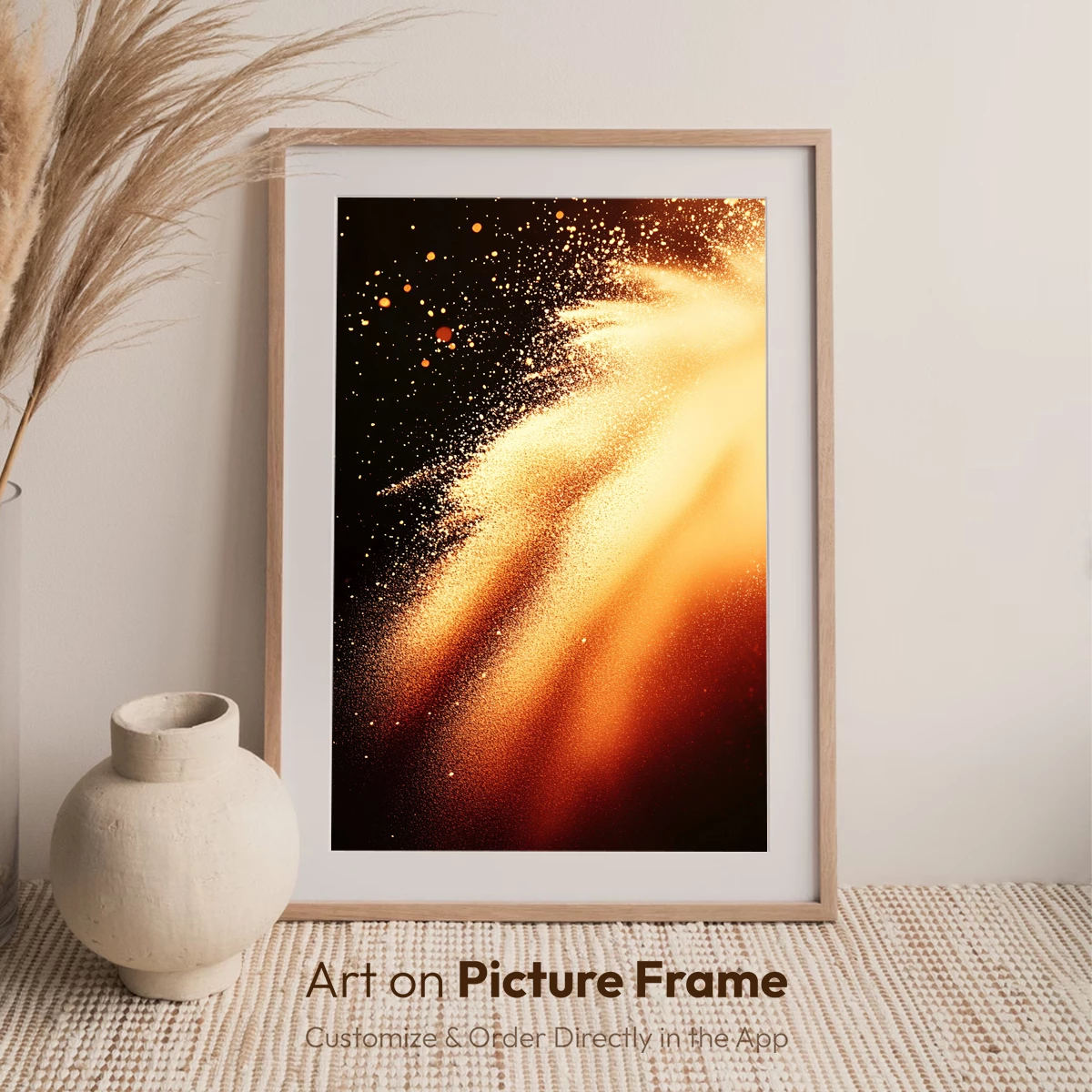 Golden Dust Symphony: Ethereal Particles in Motion - Image 7