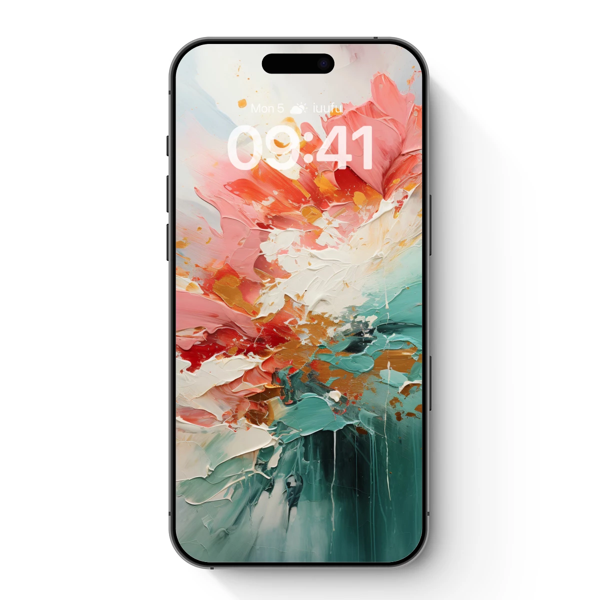 Abstract Floral Burst: Palette Knife Elegance