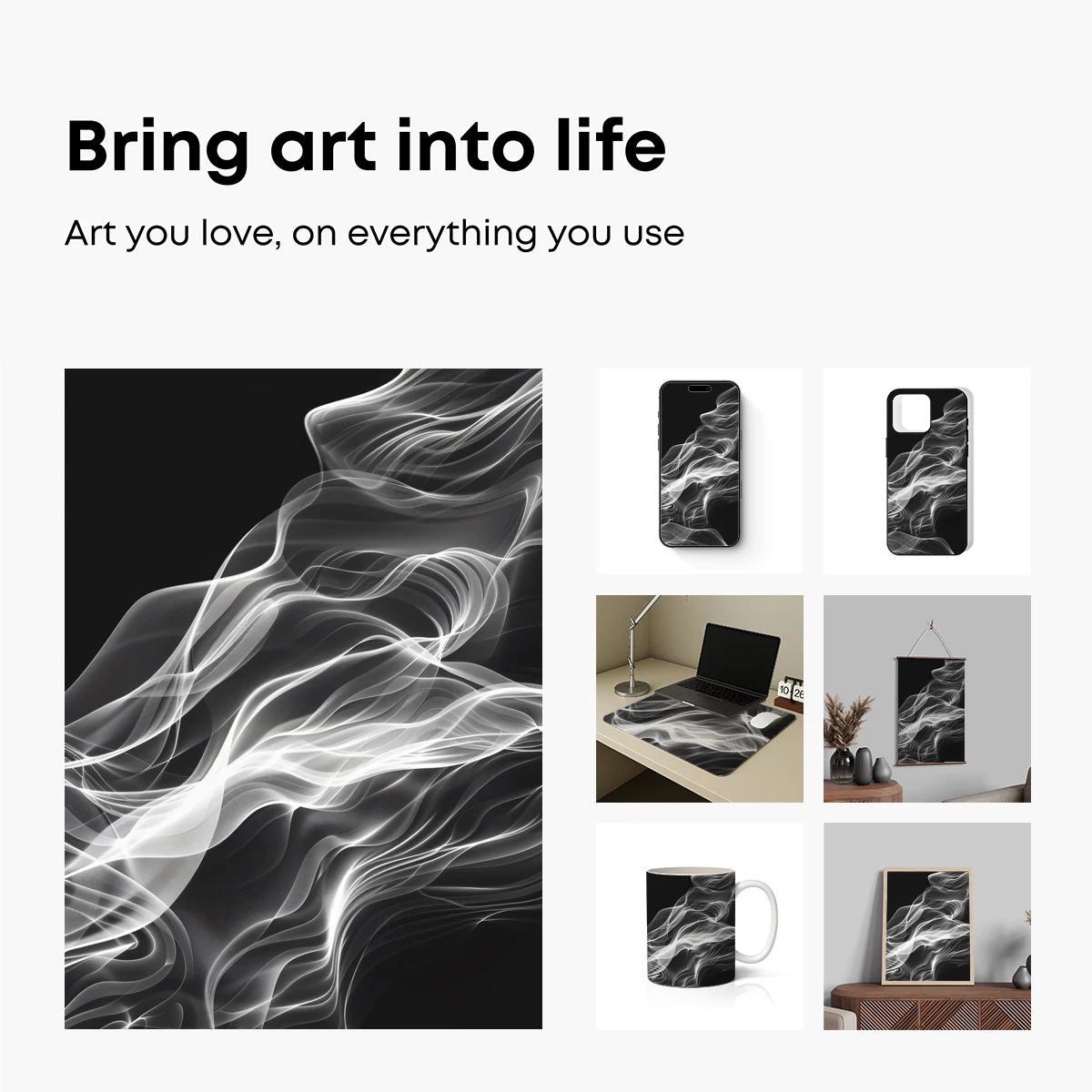 Ethereal Smoke Waves: Digital Abstract Flow - Image 2