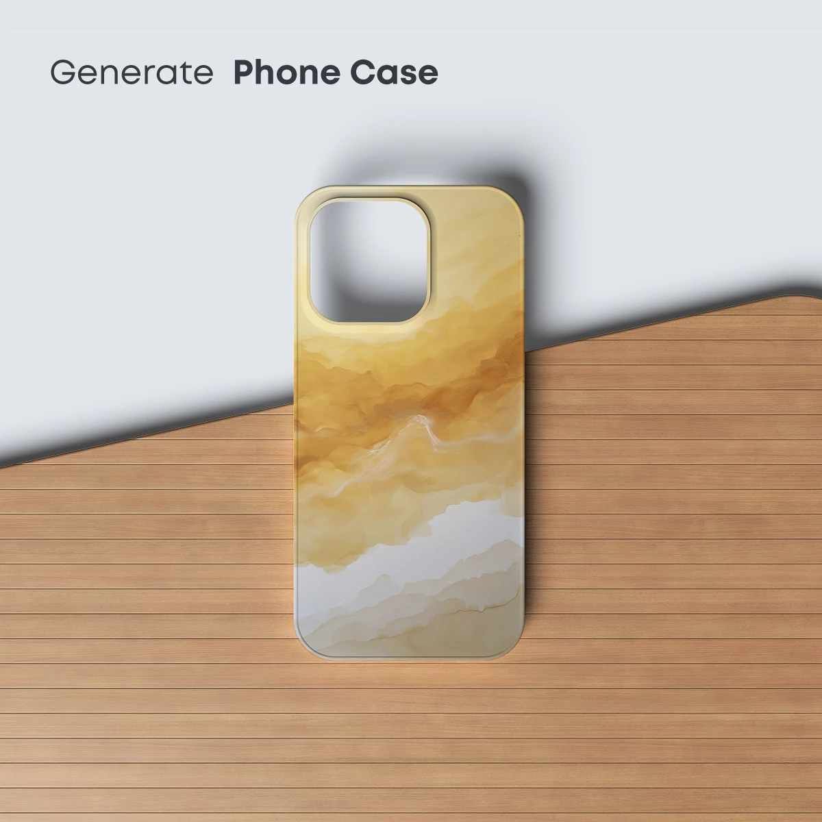 Golden Horizon: Abstract Fluidity in Warm Tones - Image 3