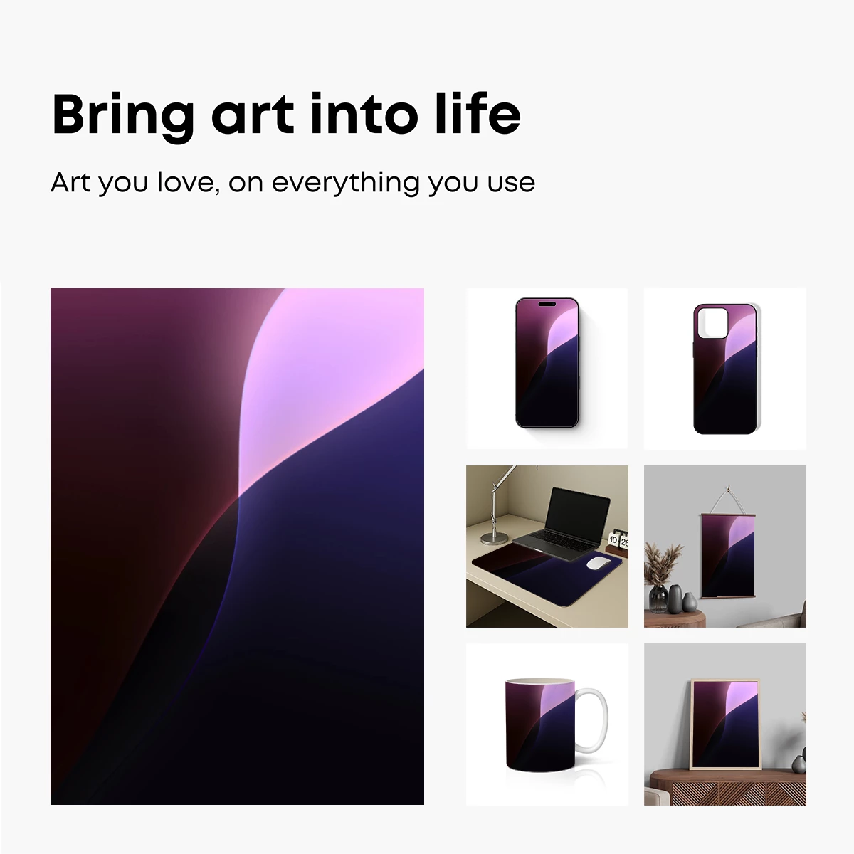 Eclipse of Serenity: Abstract Gradient Harmony - Image 2