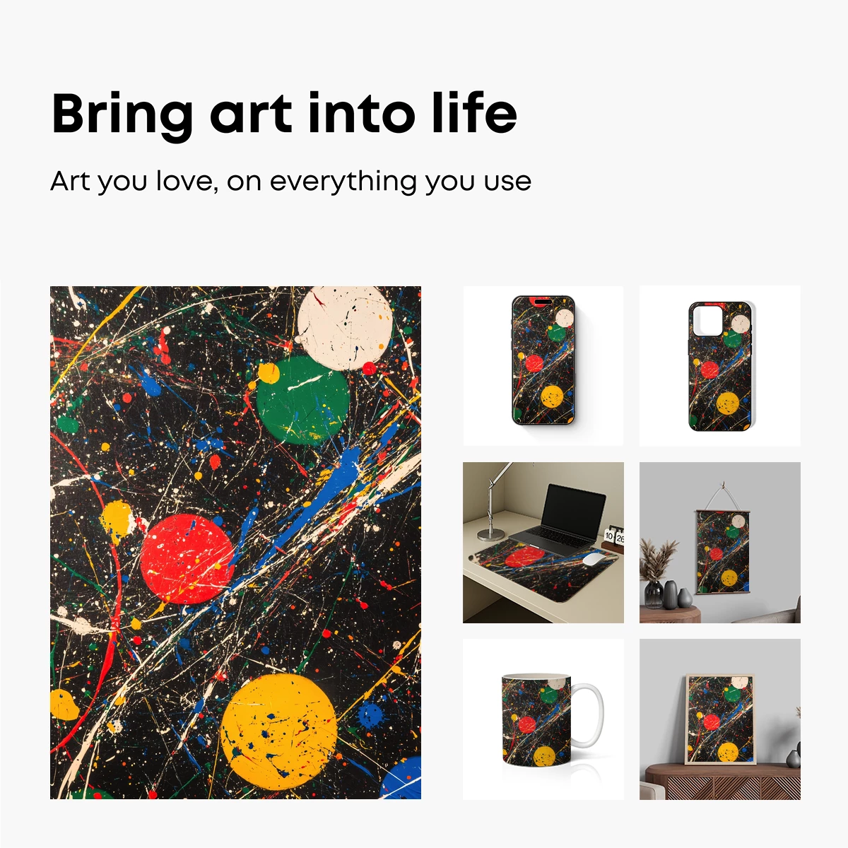 Abstract Splatter Circles: A Dynamic Canvas - Image 2