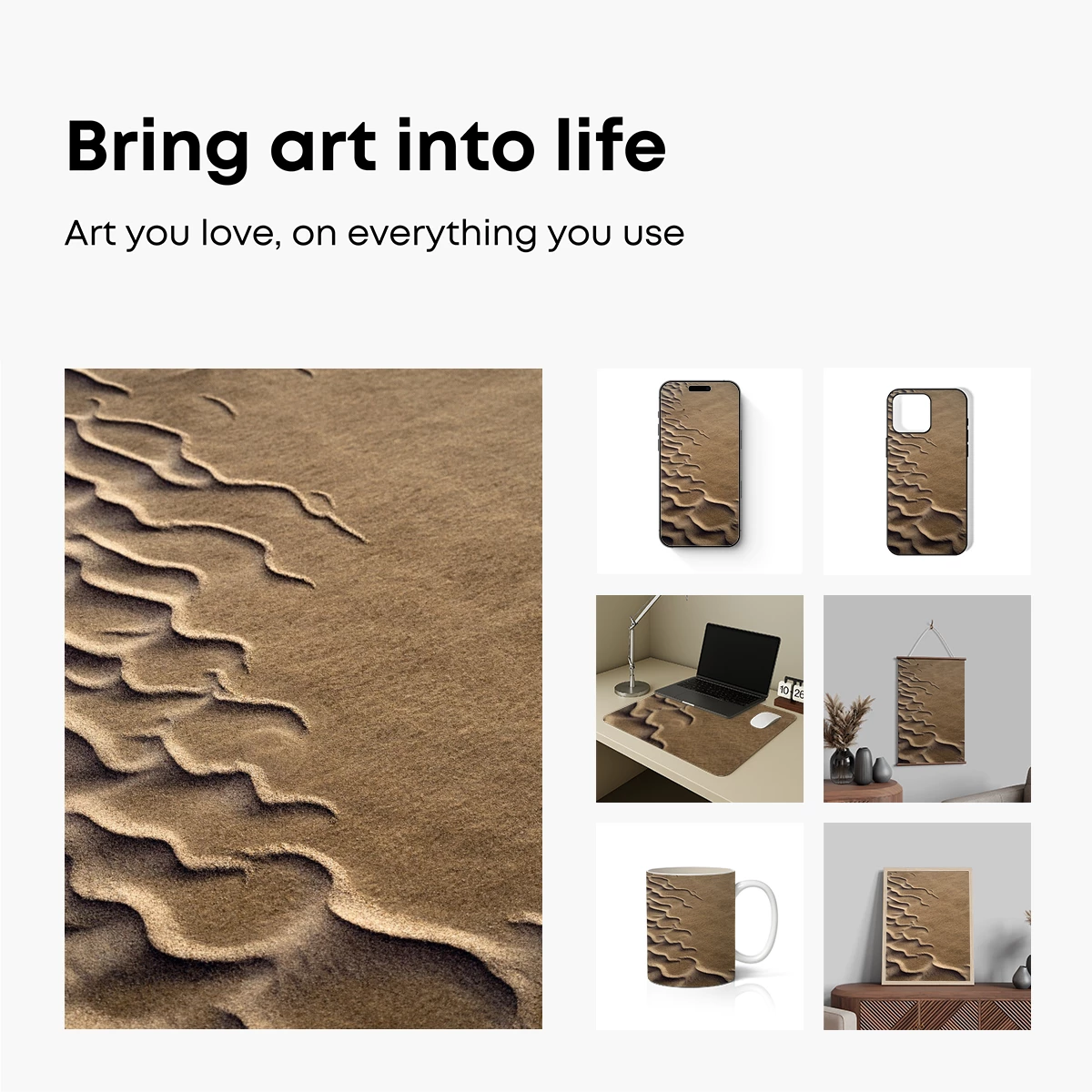 Desert Whispers: Sand Ripples in Elegance - Image 2