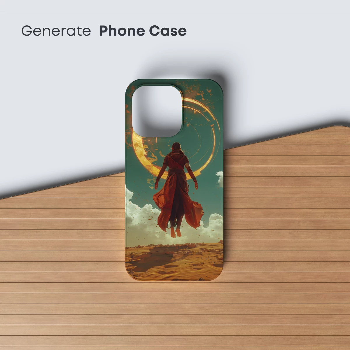 Ethereal Desert Levitation: Futuristic Wanderer - Image 3