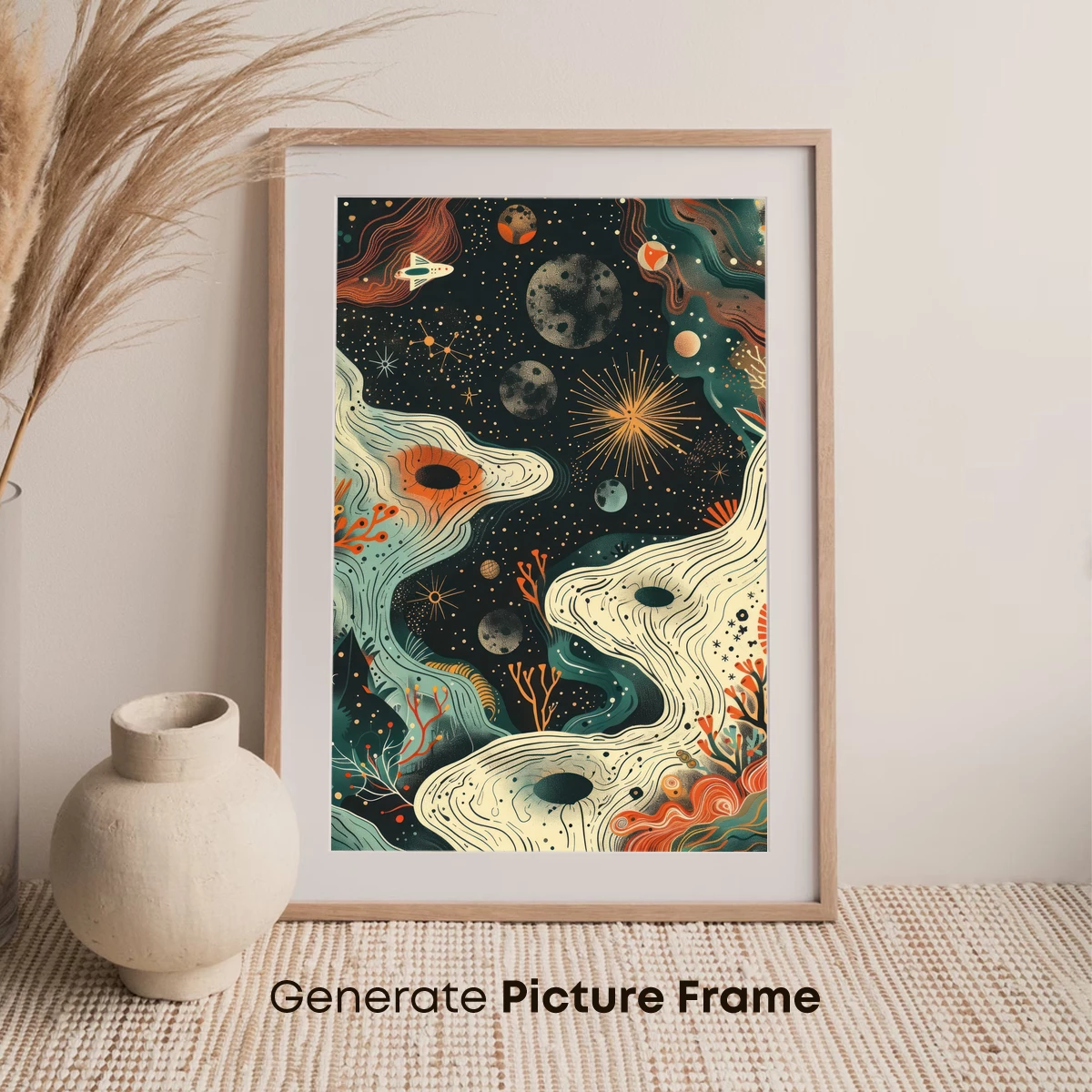 Cosmic Coral Reef: Surreal Space Meets Underwater Life - Image 7