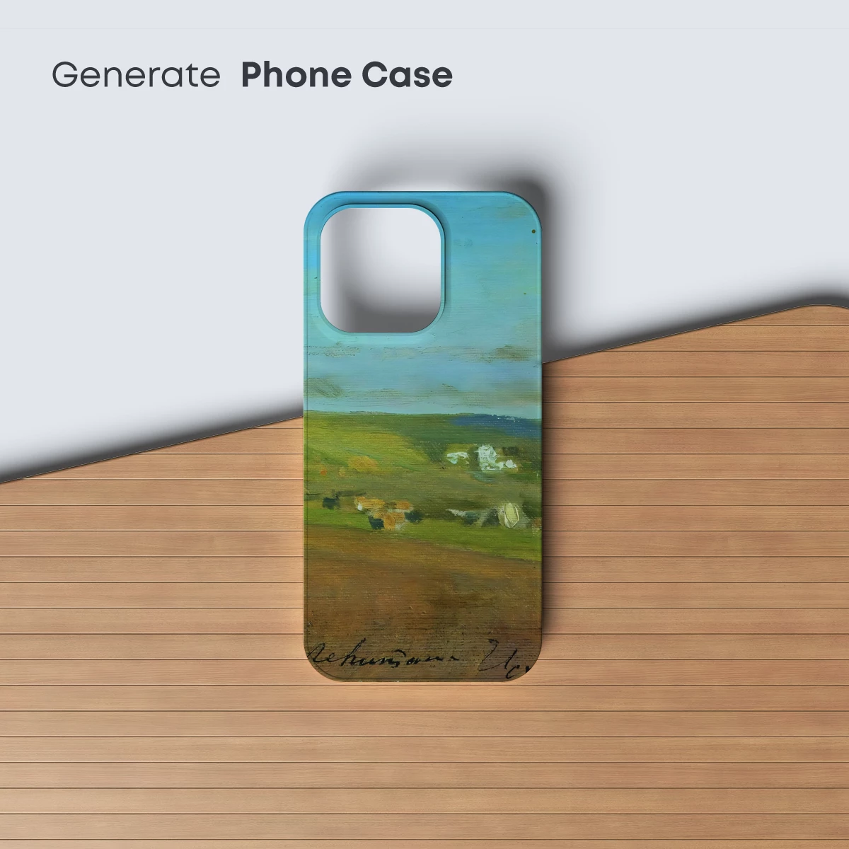 Impressionist Landscape: Rolling Hills and Serene Skies - Image 3