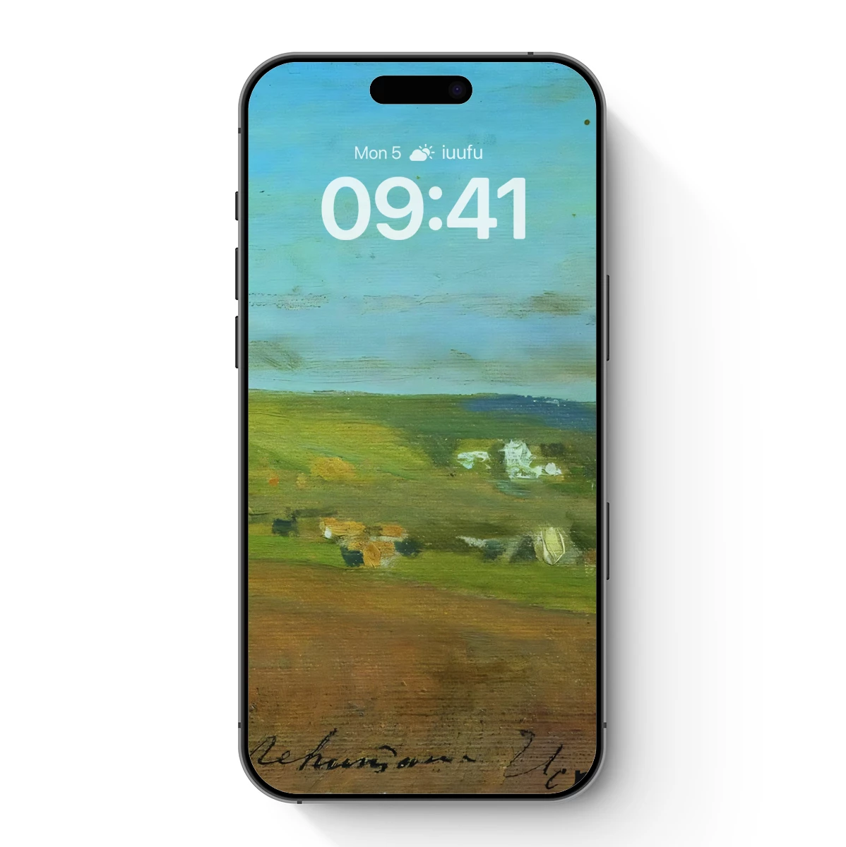 Impressionist Landscape: Rolling Hills and Serene Skies