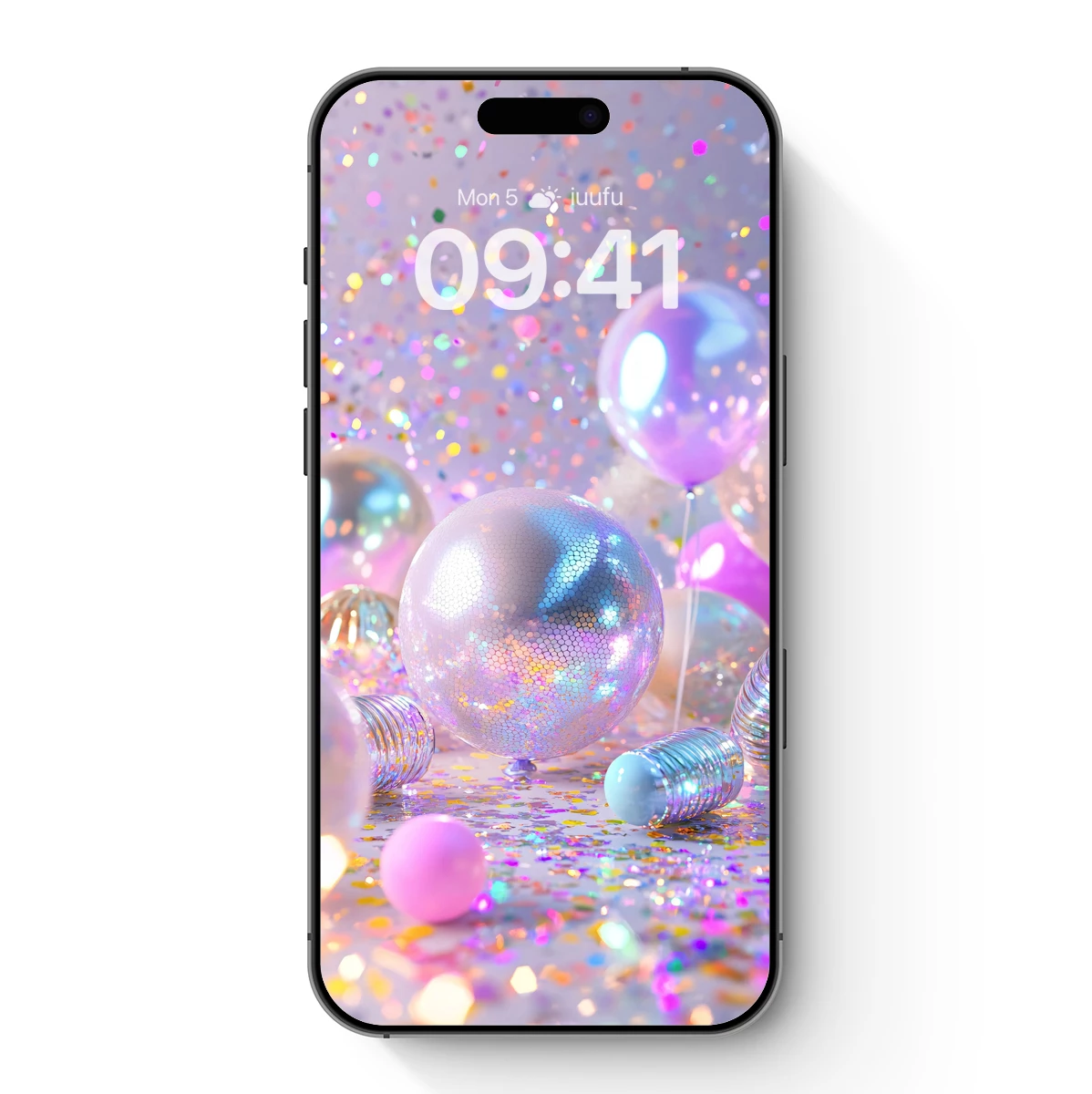 Iridescent Disco Balloons in Confetti Wonderland