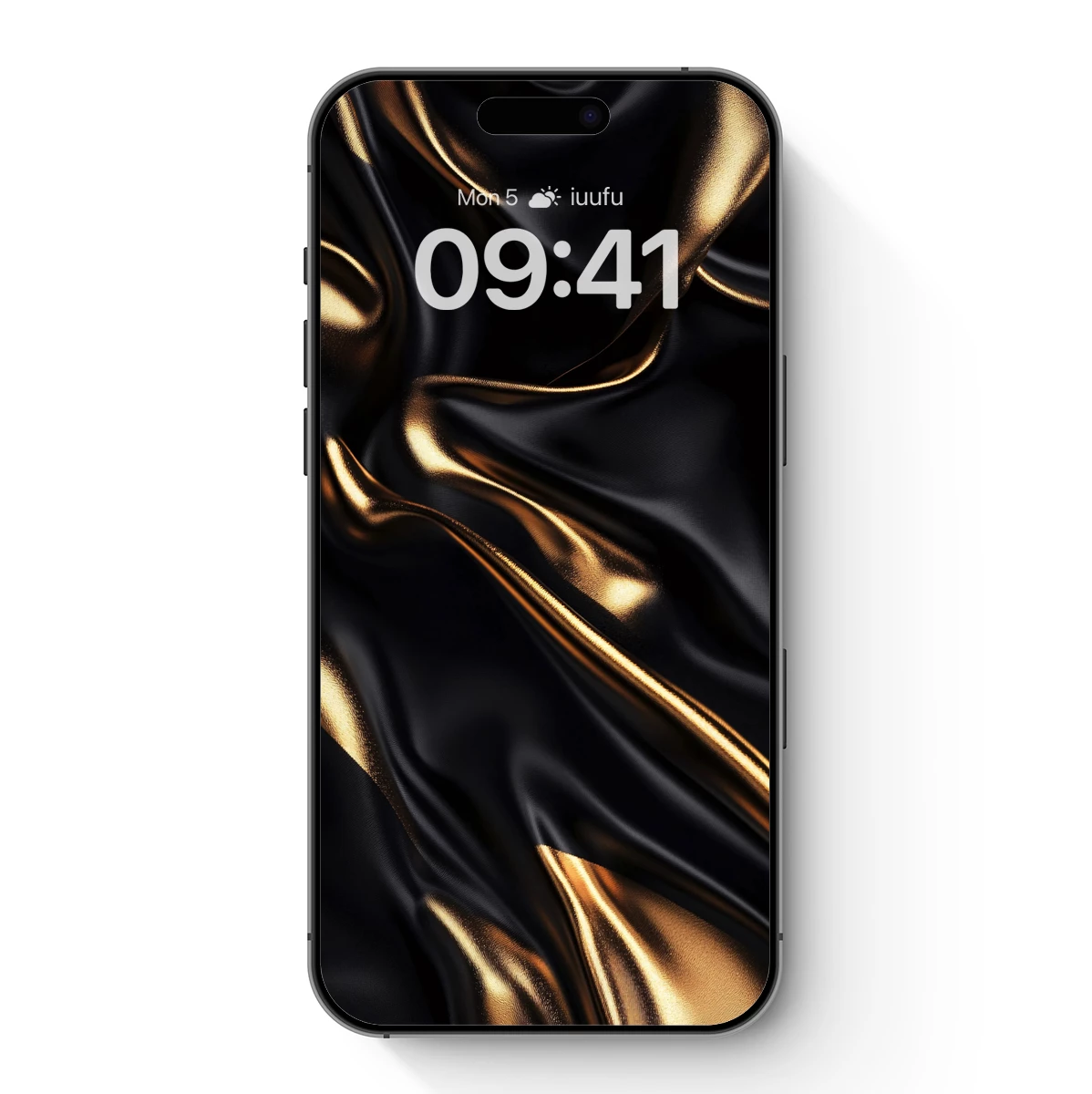 Elegant Black and Gold Silk Drapery