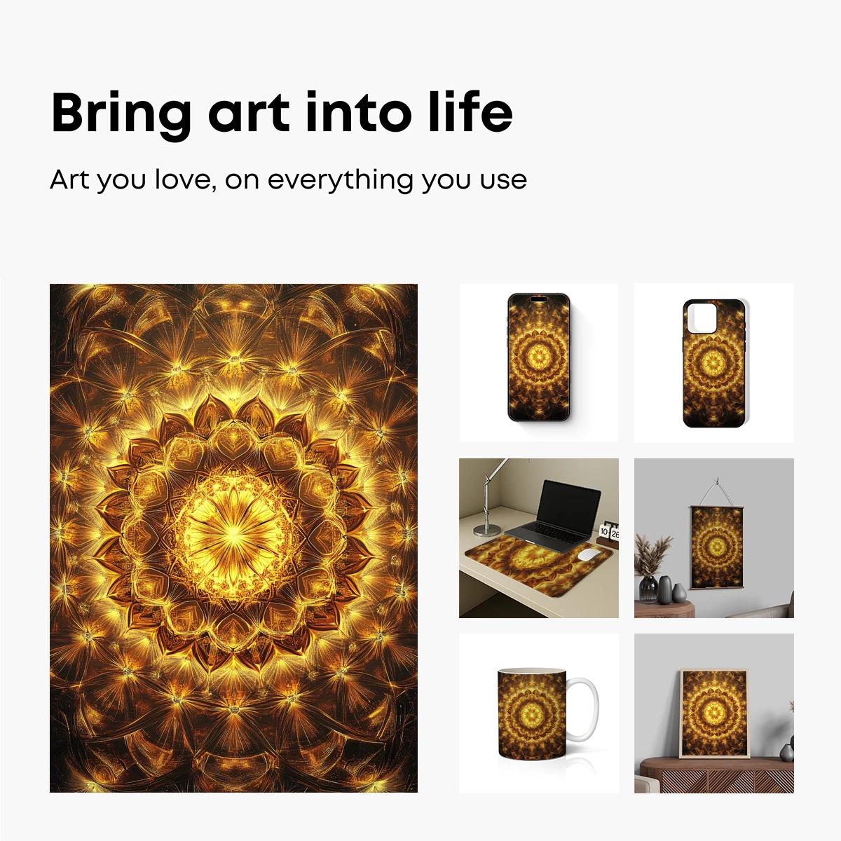 Golden Mandala Radiance - Image 2