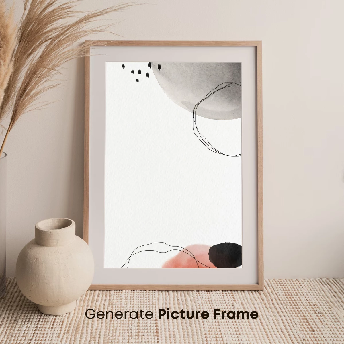 Abstract Elegance: Ink and Watercolor Harmony - Image 7