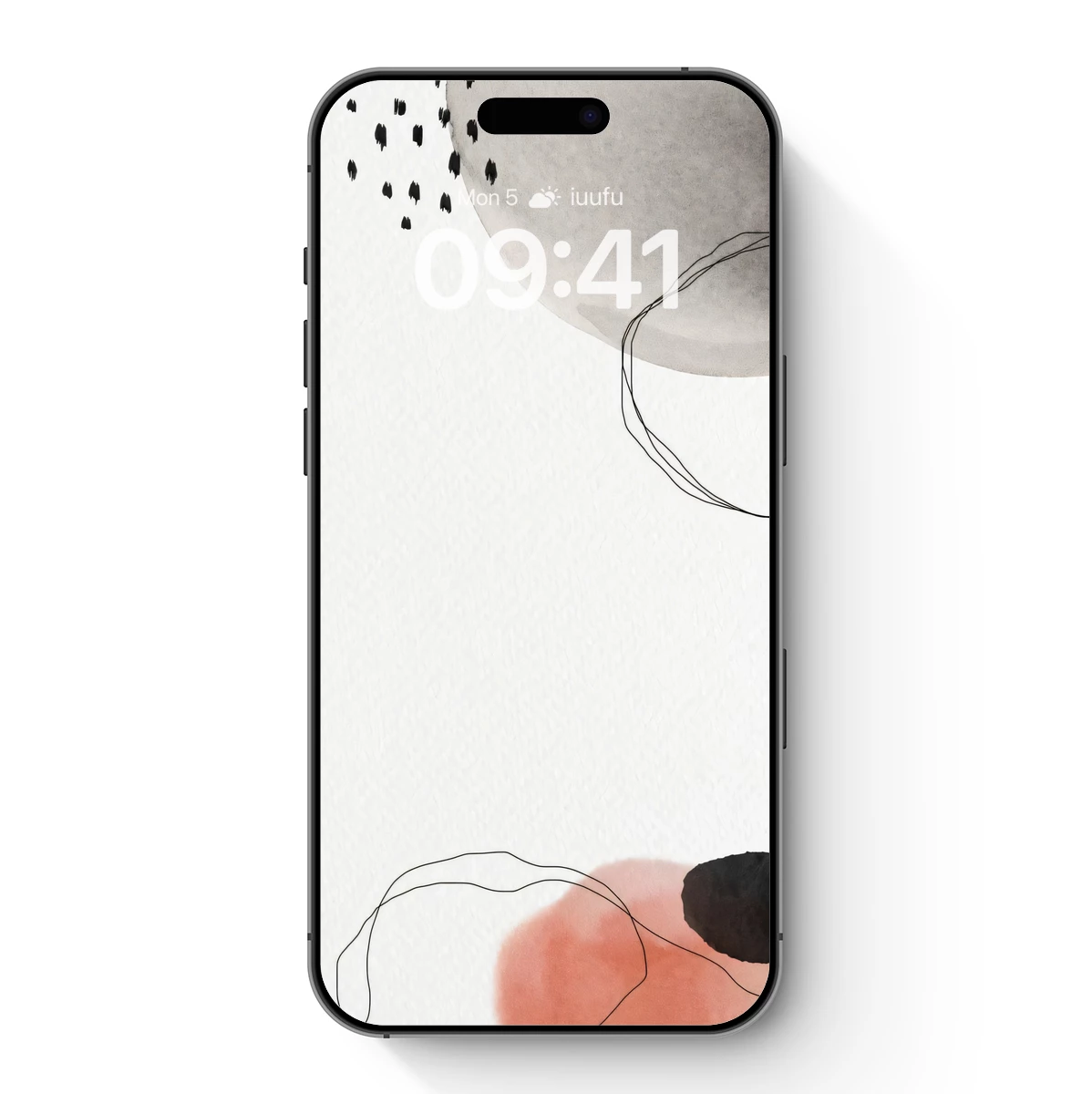 Abstract Elegance: Ink and Watercolor Harmony