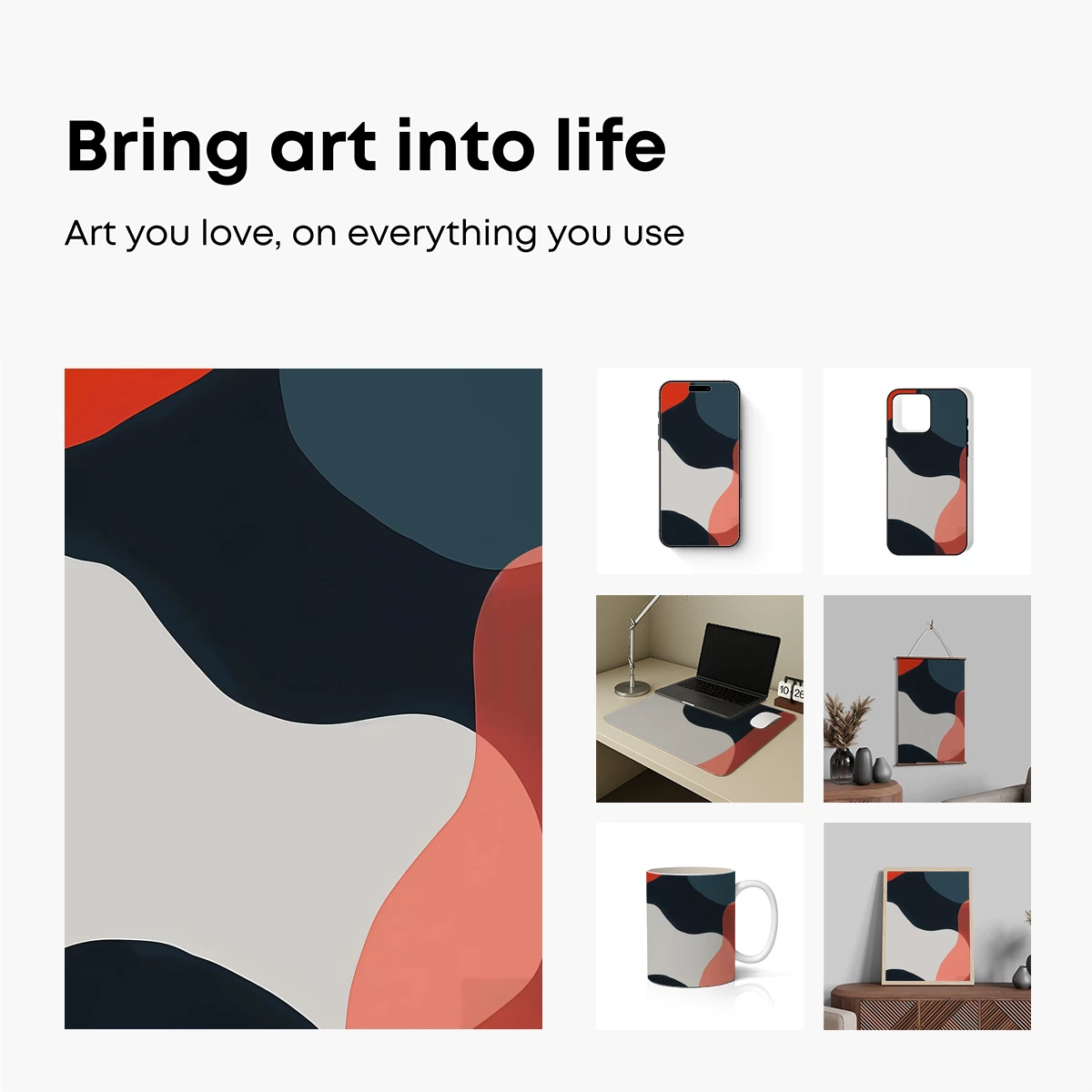 Abstract Fusion: Bold Shapes in Harmony - Image 2