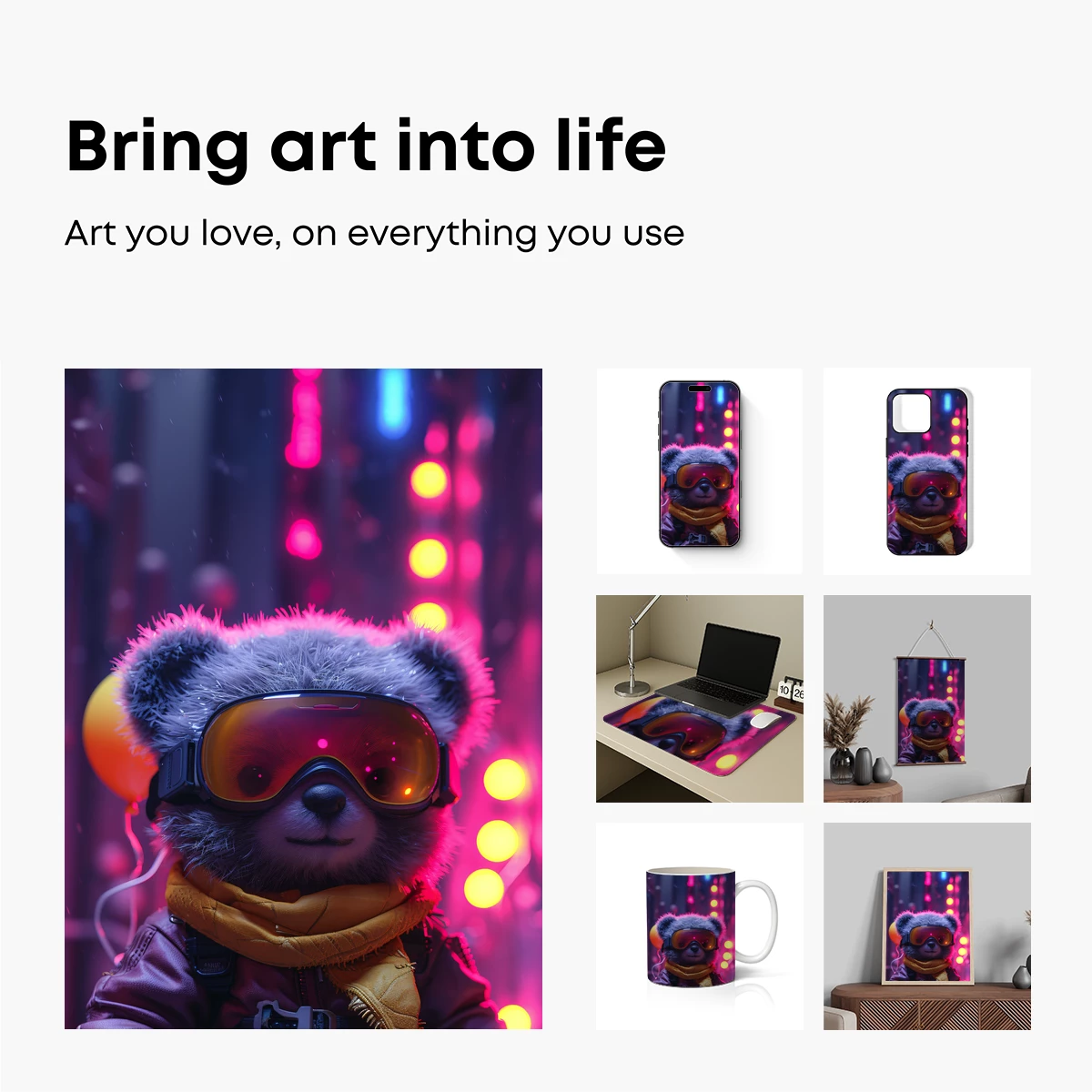 Cyberpunk Panda in Neon Wonderland - Image 2