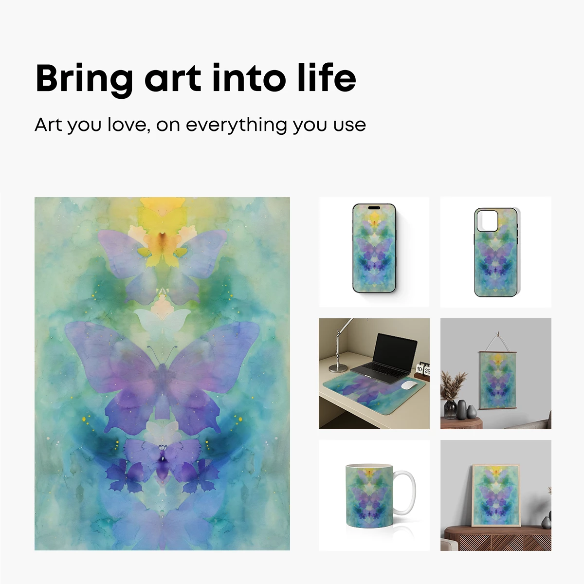 Butterfly Symmetry in Watercolor Harmony - Image 2