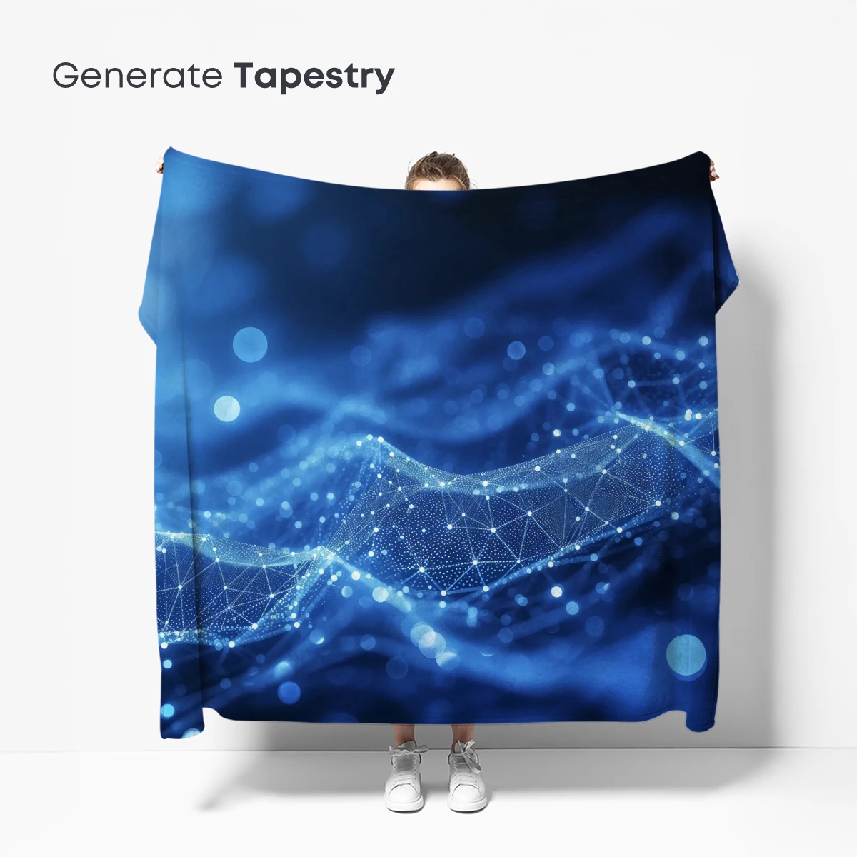 Blue Polygonal Waves: Digital Abstract Artistry - Image 5